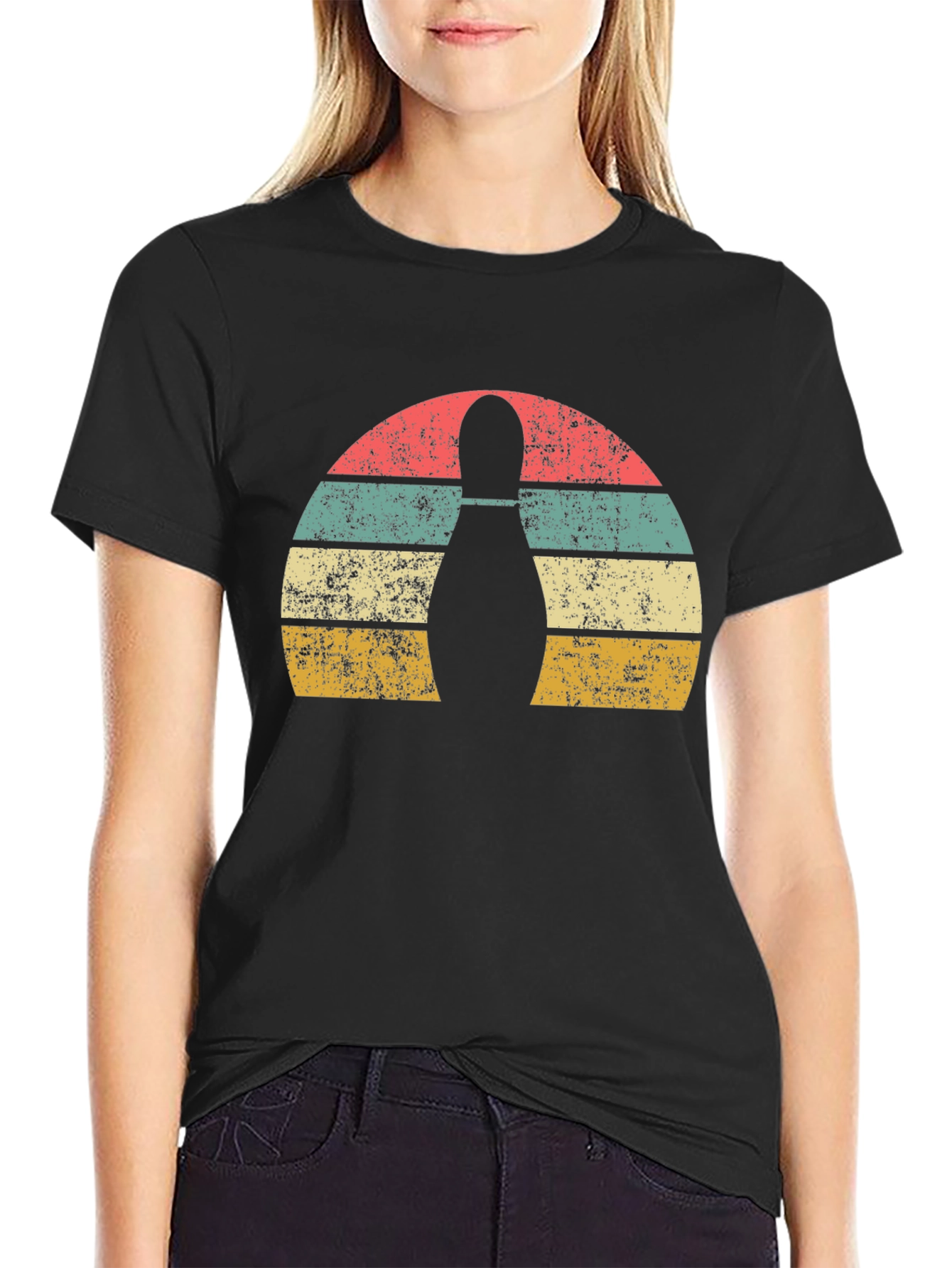 Retro Bowling Pin Graphic T-Shirt