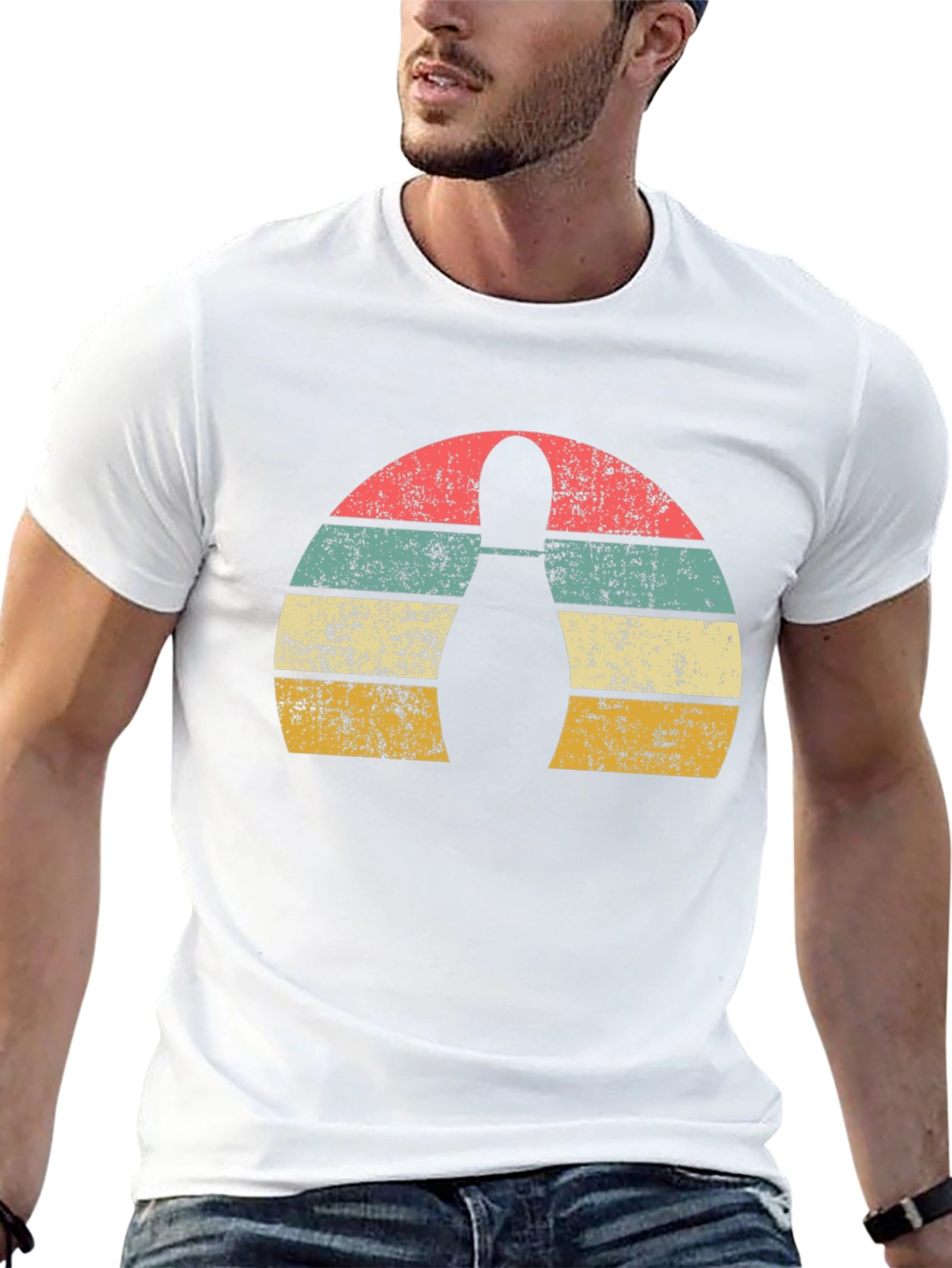 Retro Bowling Pin Graphic T-Shirt