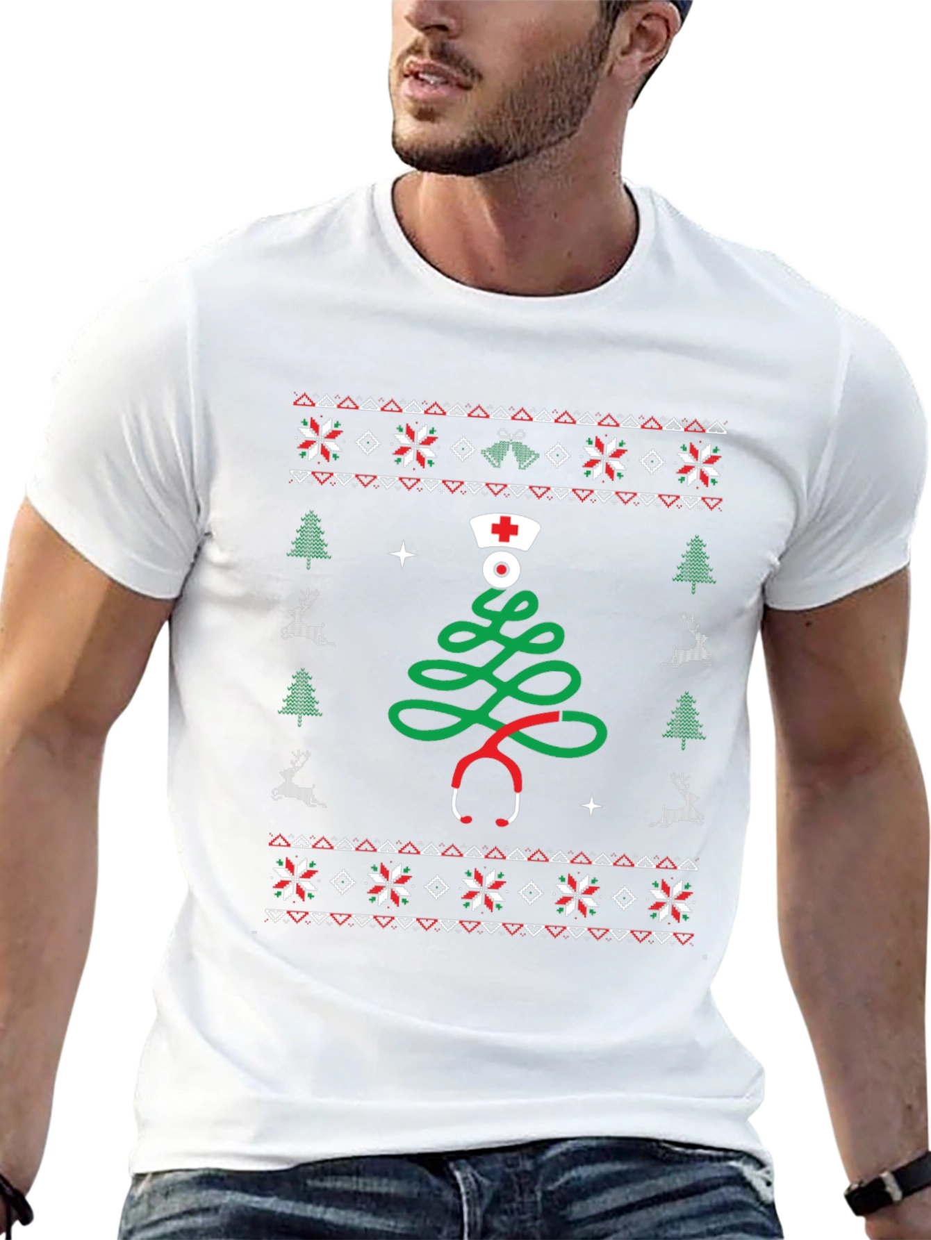Nurse Ugly Christmas Sweater T-Shirt