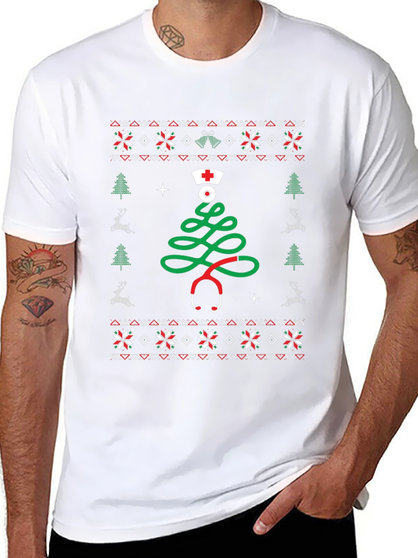 Nurse Ugly Christmas Sweater T-Shirt