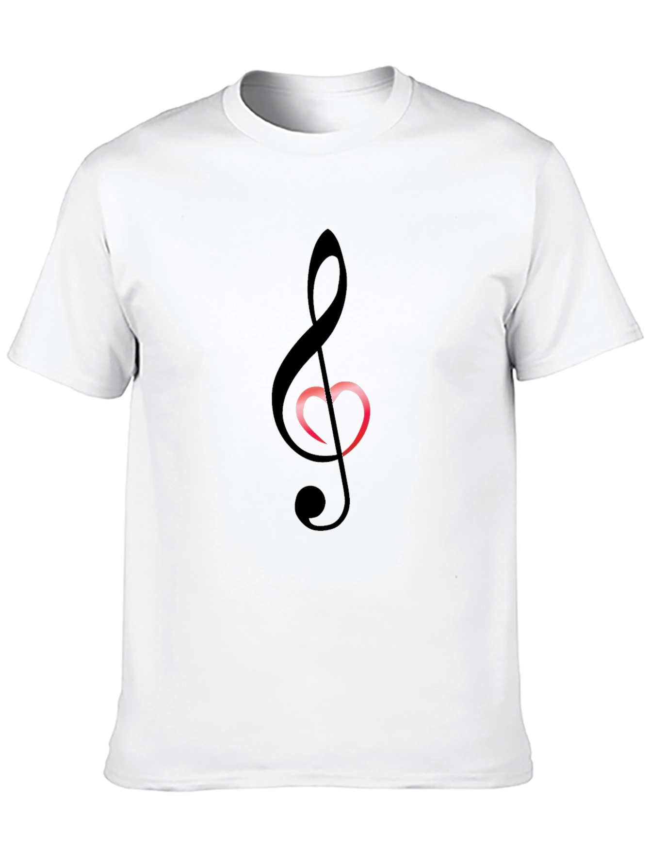 Music Heart T-Shirt - Black Cotton Tee