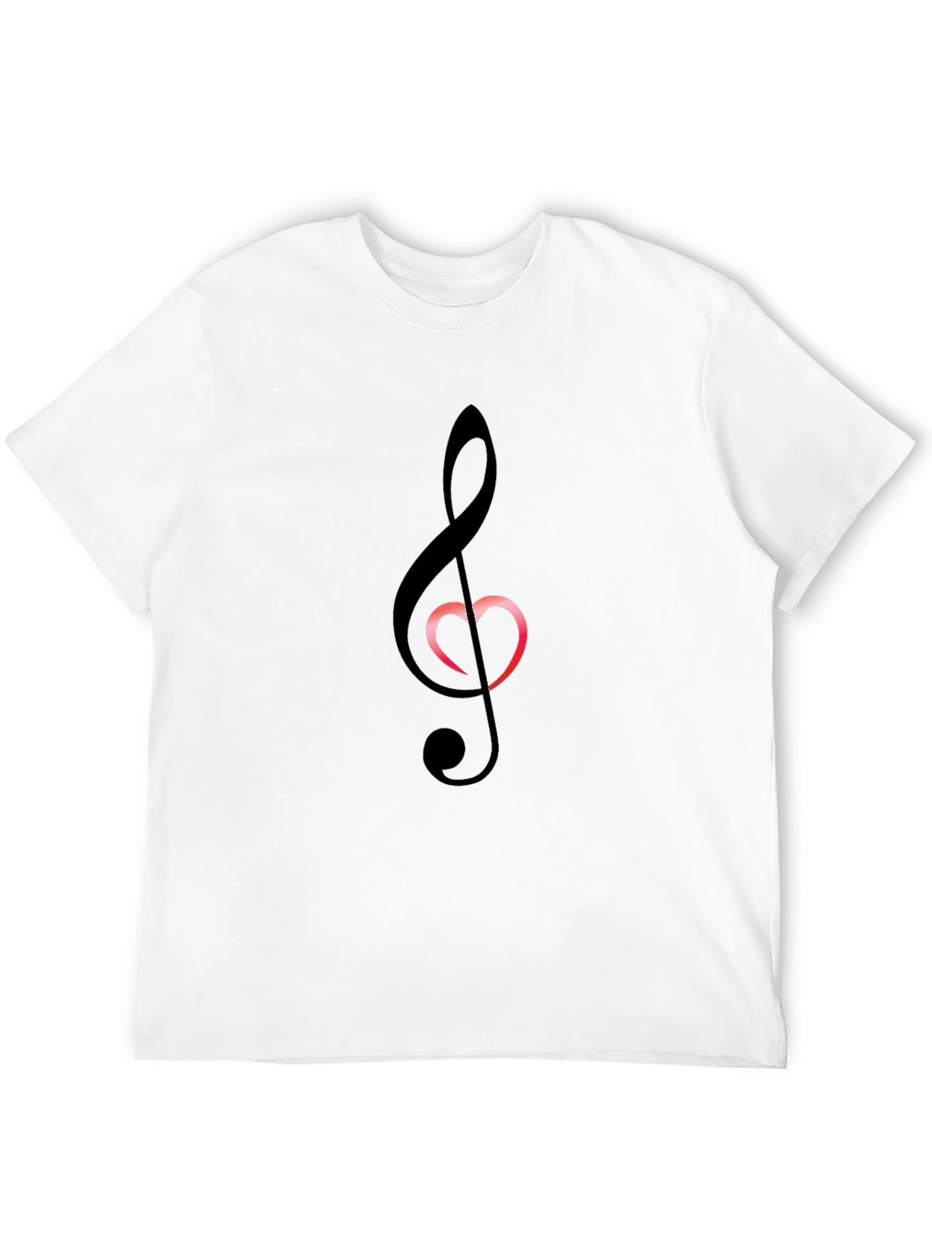 Music Heart T-Shirt - Black Cotton Tee