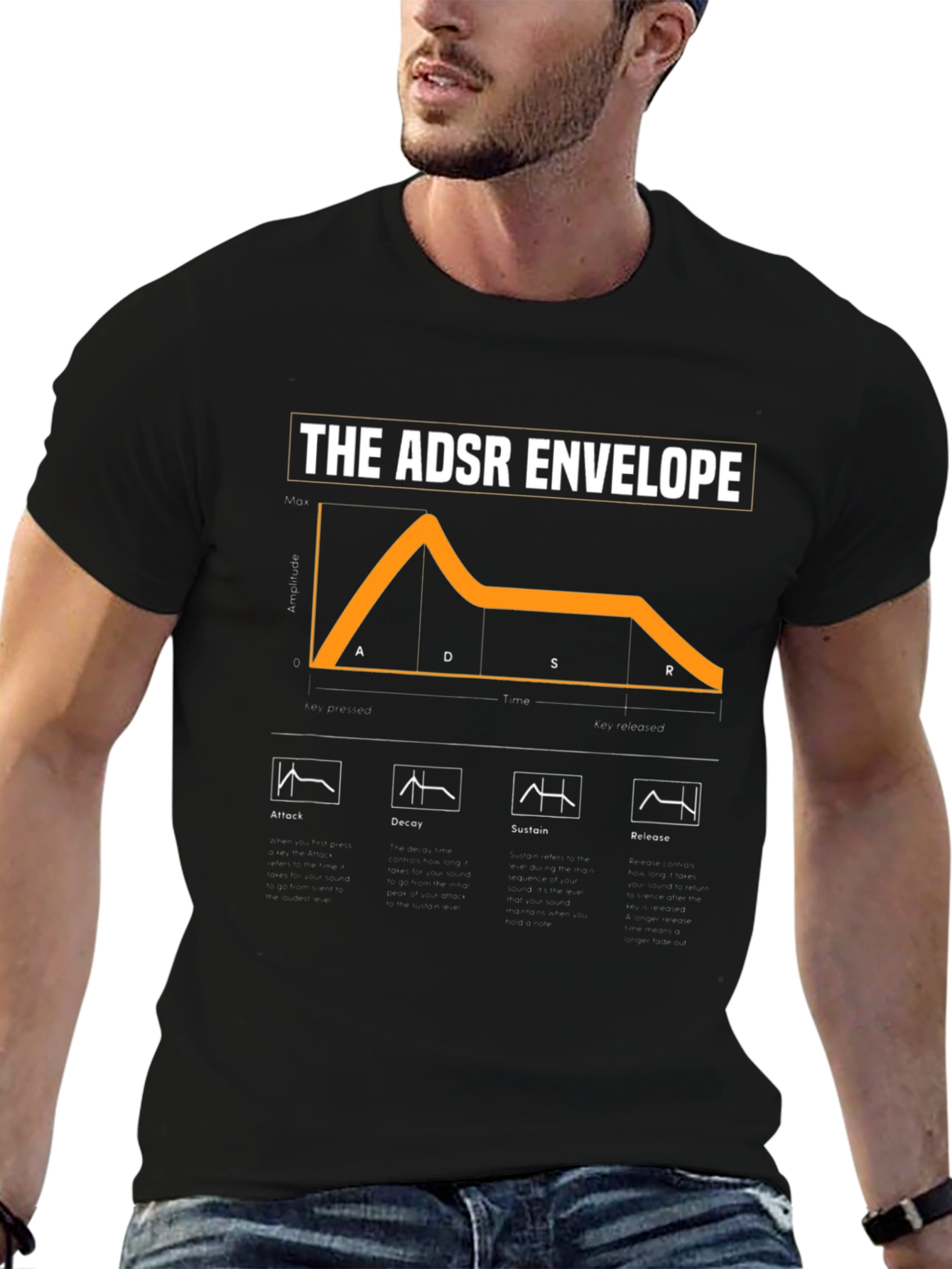 ADSR Envelope T-Shirt - Synth Lover Apparel