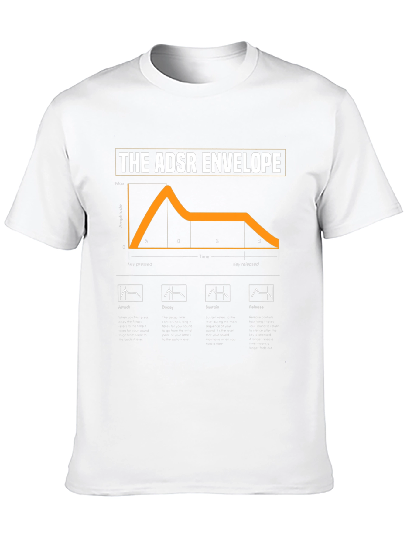 ADSR Envelope T-Shirt - Synth Lover Apparel