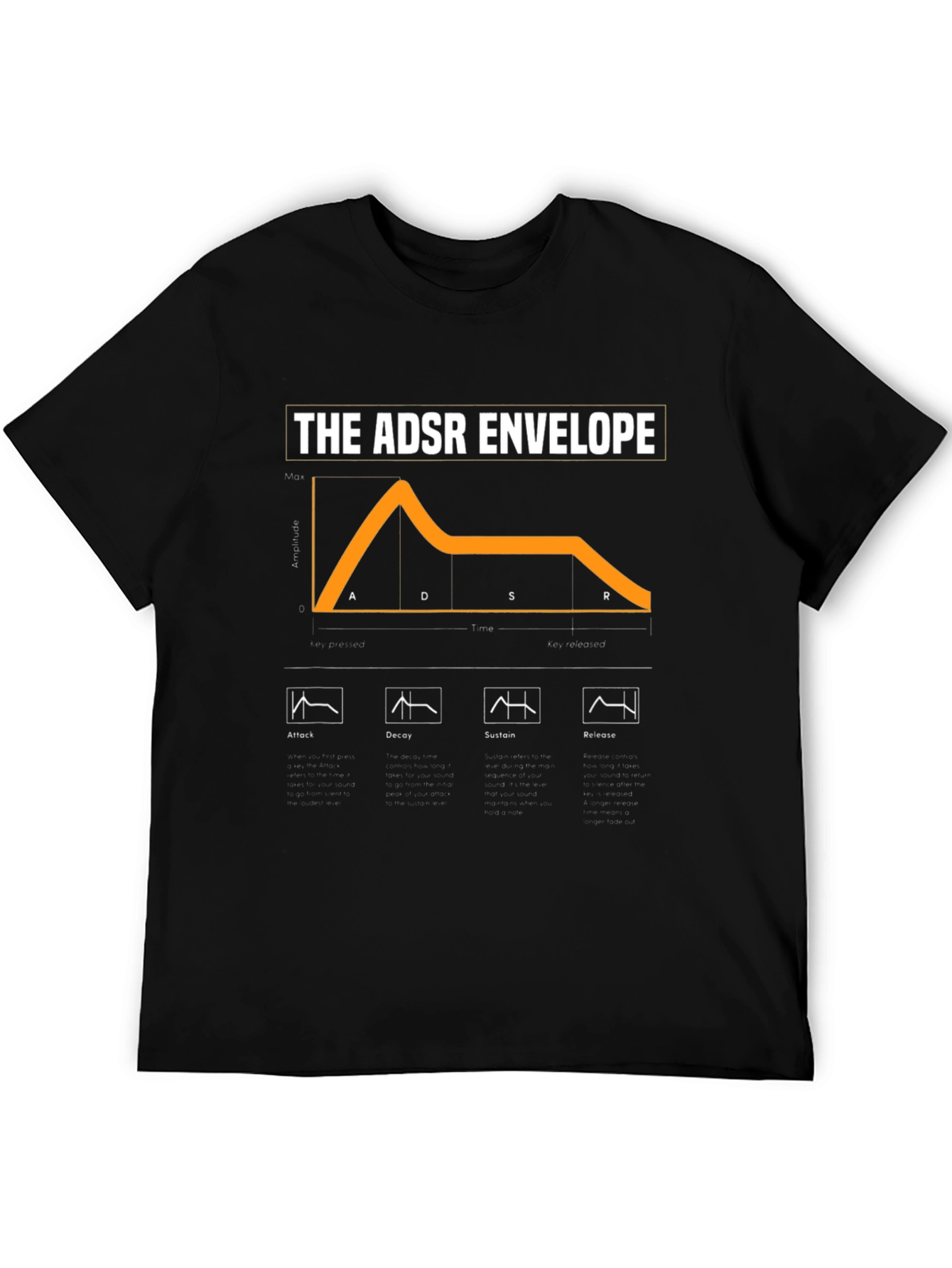 ADSR Envelope T-Shirt - Synth Lover Apparel