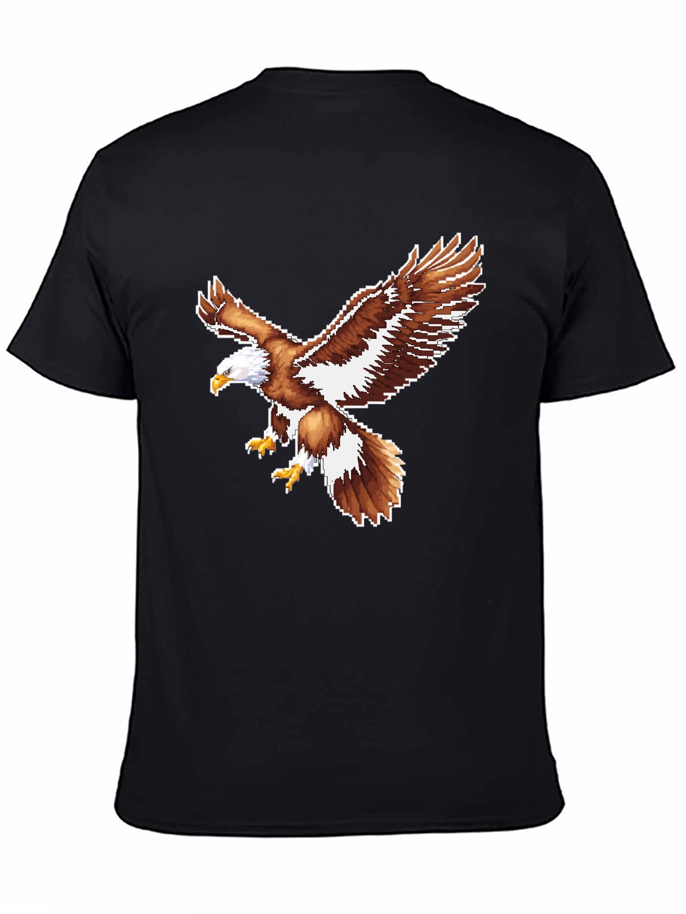 Pixel Eagle Graphic Tee - Black T-Shirt