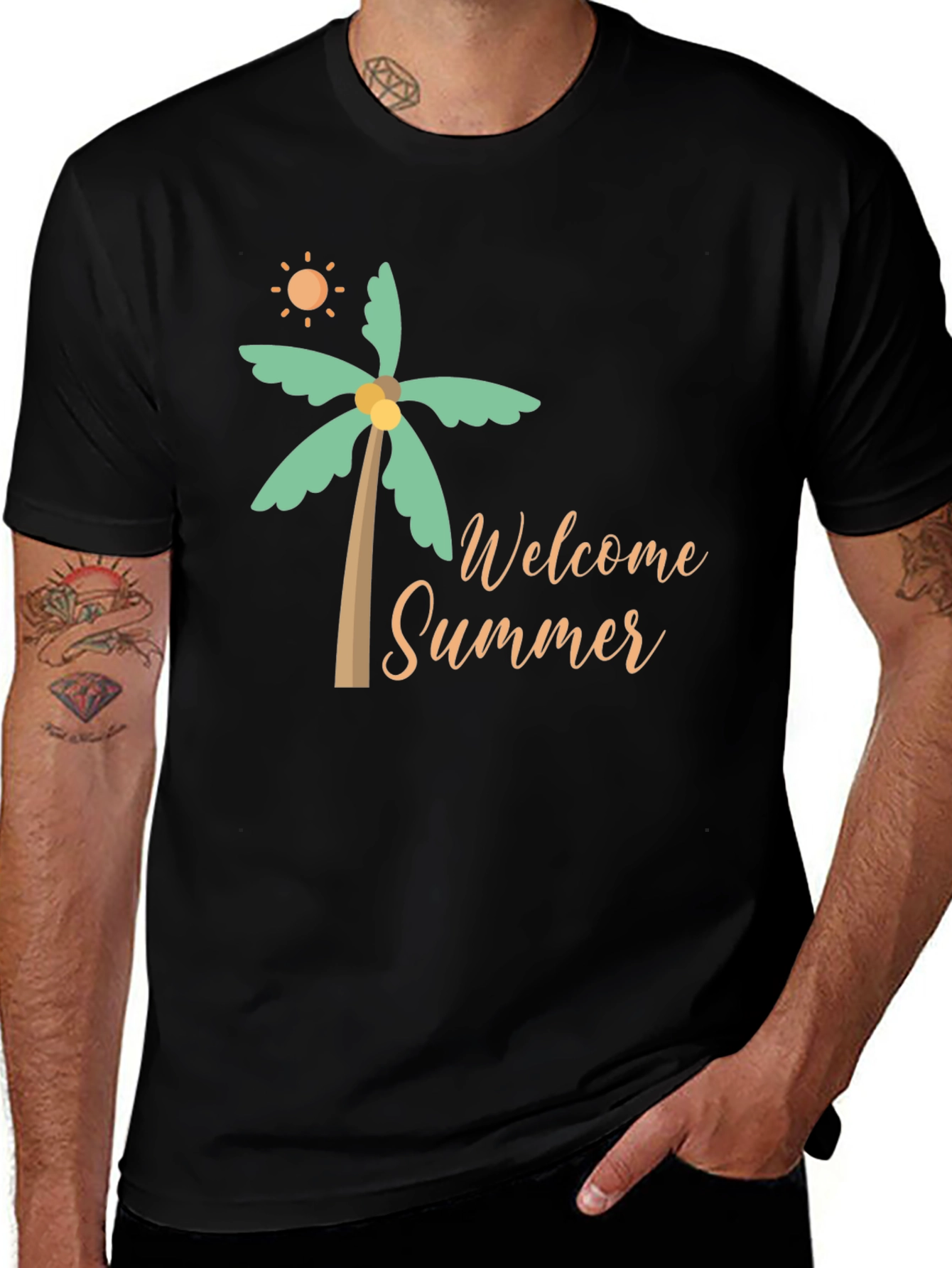 Welcome Summer Black T-Shirt