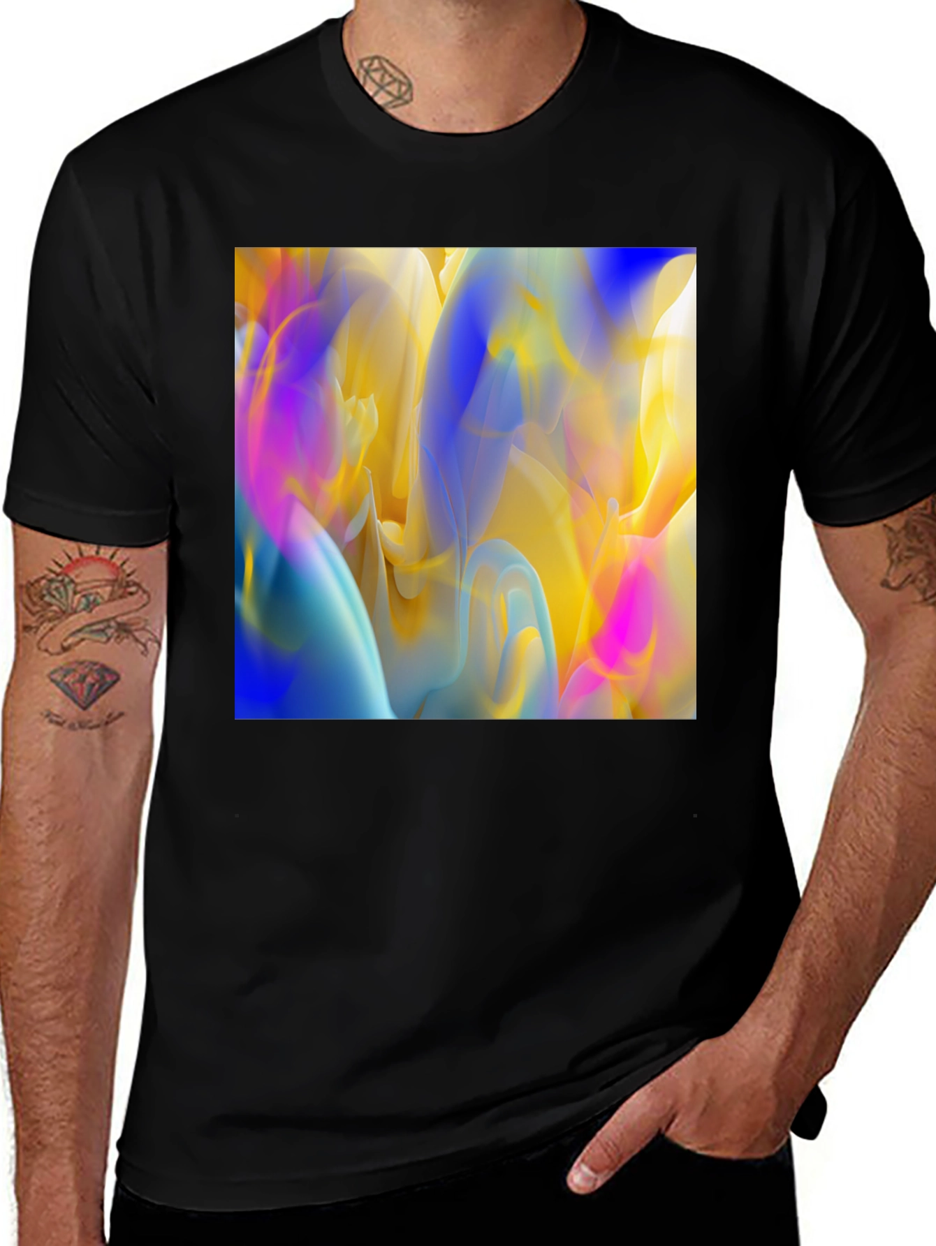 Abstract Art Black T-Shirt