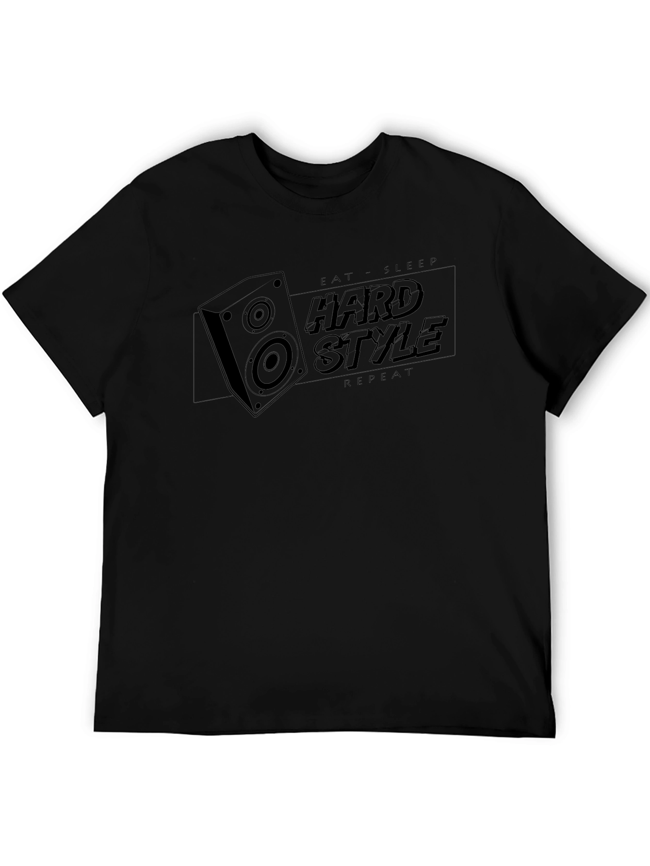 Hardstyle Music Speaker Graphic T-Shirt - Black