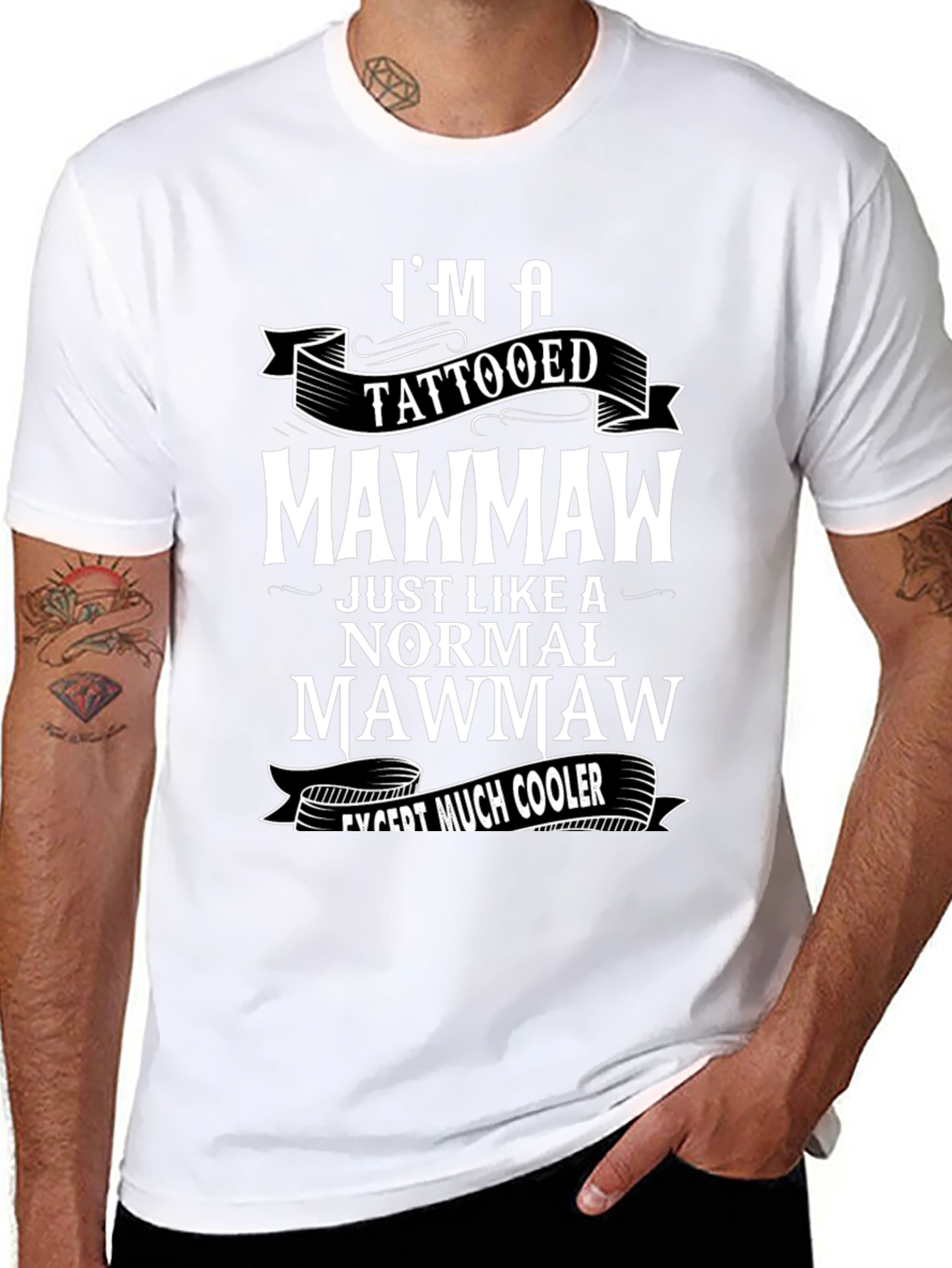 Tattooed Mawmaw Novelty Graphic T-Shirt