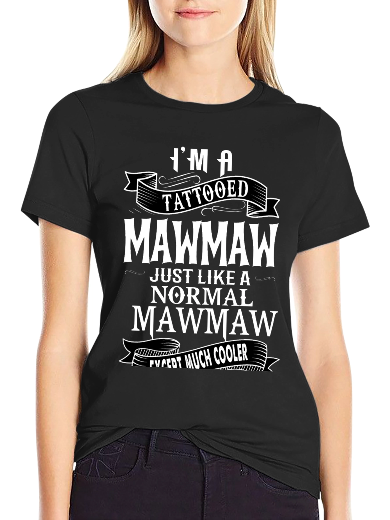 Tattooed Mawmaw Novelty Graphic T-Shirt