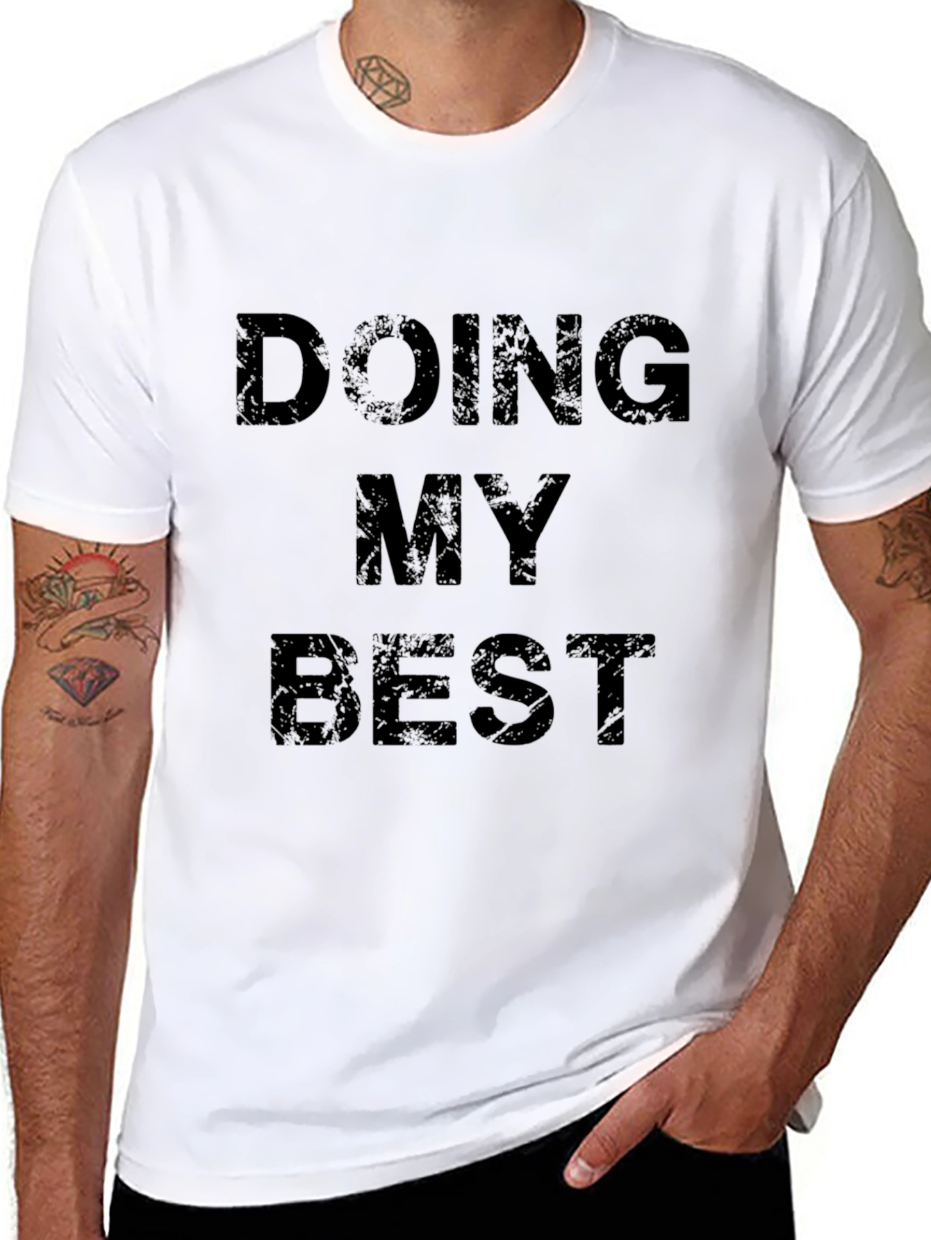 Doing My Best - Mens Black Graphic Tee