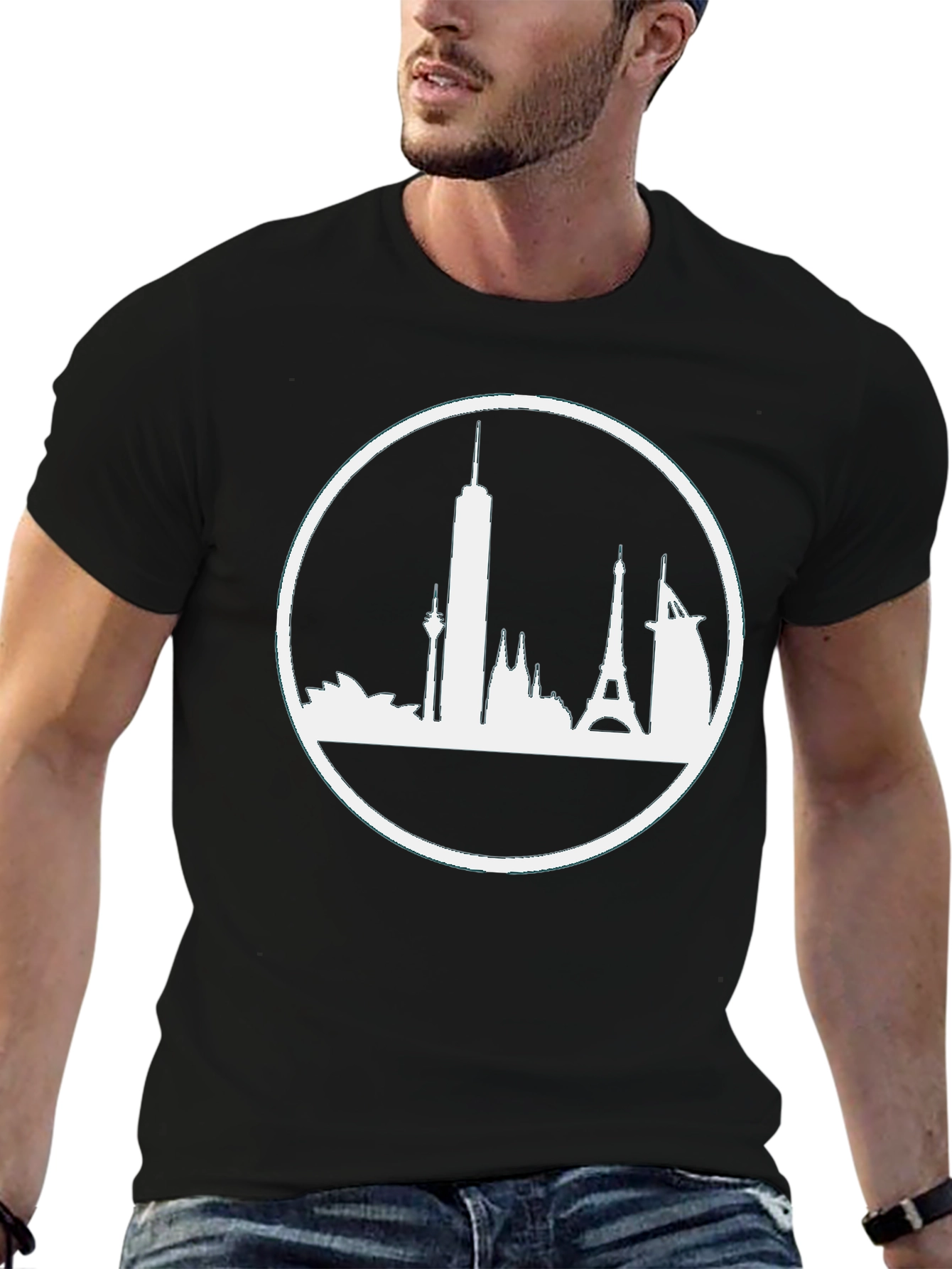 World Skyline T-Shirt - Black