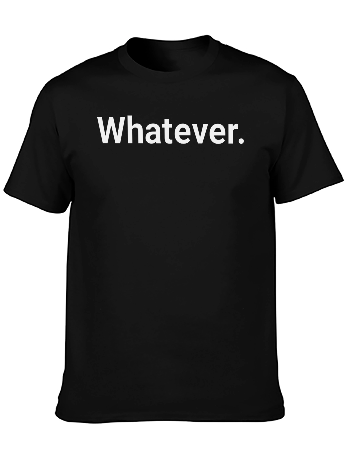 Whatever Graphic Tee - Casual Black T-Shirt