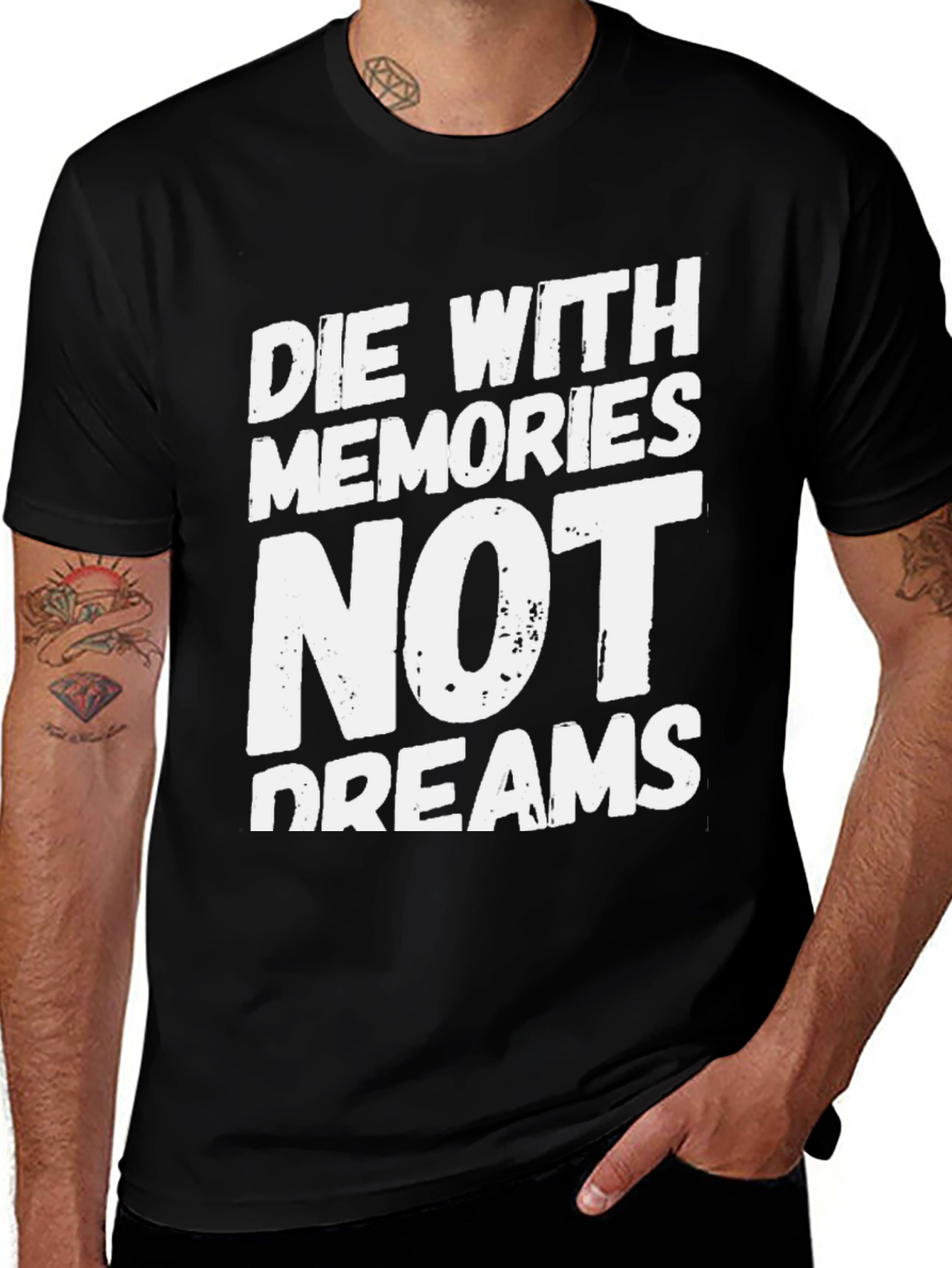 Die With Memories T-Shirt - Black Cotton Blend