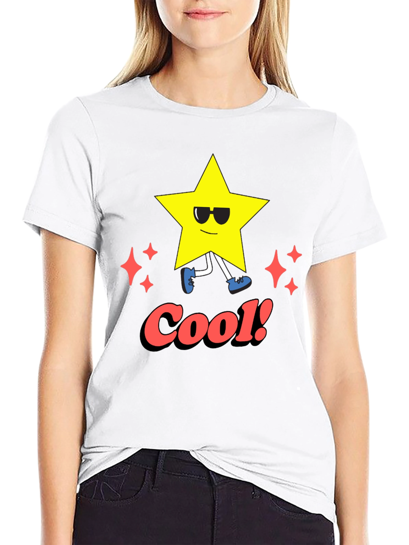 Cool Star Graphic Tee - Black Casual T-Shirt