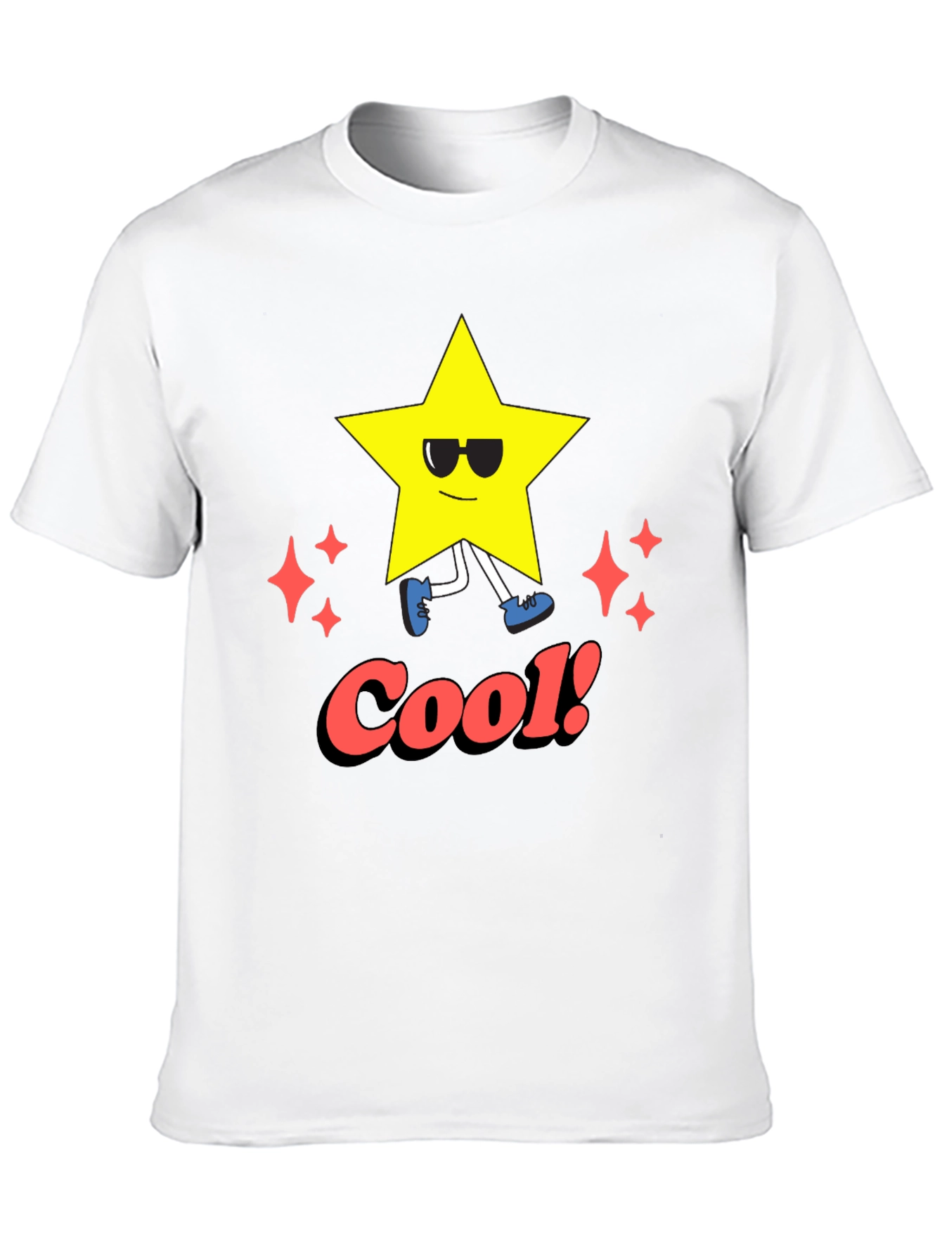 Cool Star Graphic Tee - Black Casual T-Shirt