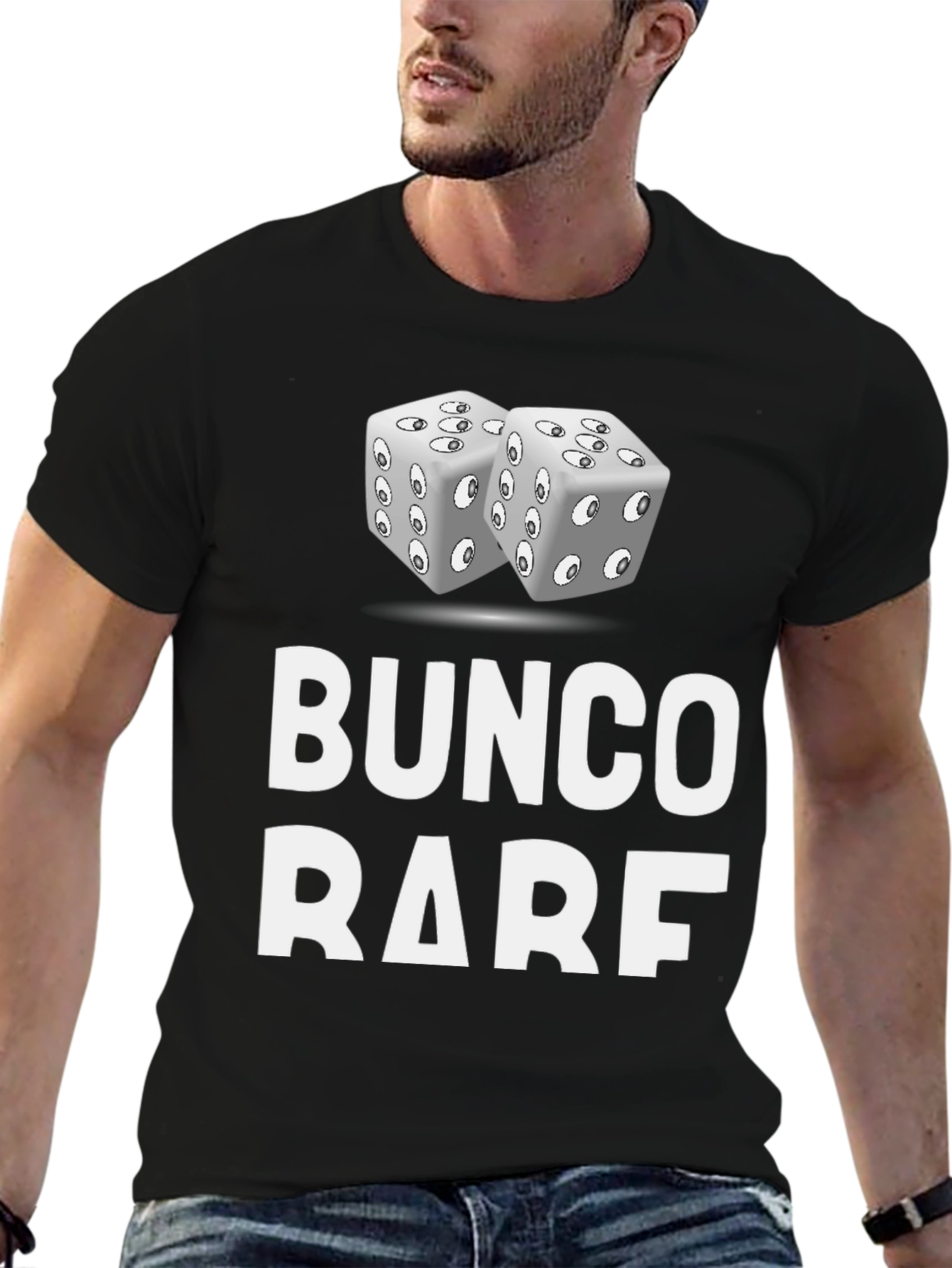 Bunco Rare T-Shirt with Dice Graphic - Novelty Tee