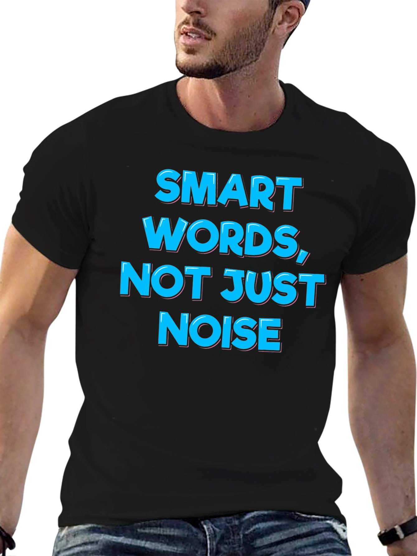 Smart Words Graphic Tee - Black