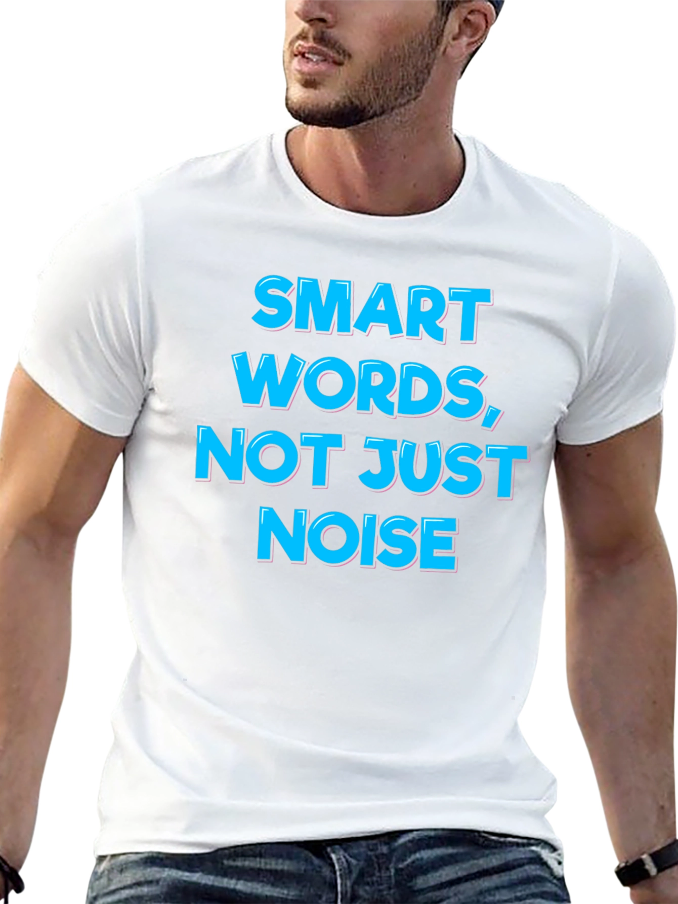 Smart Words Graphic Tee - Black