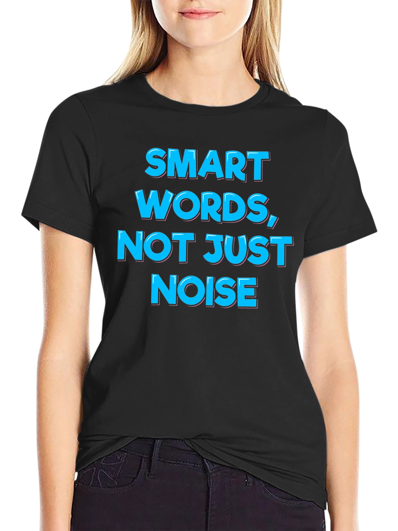 Smart Words Graphic Tee - Black