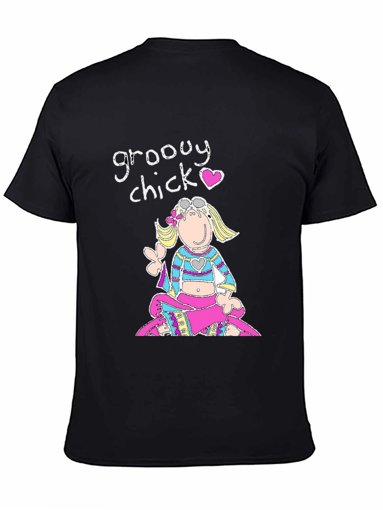 Groovy Chick Black Graphic T-Shirt