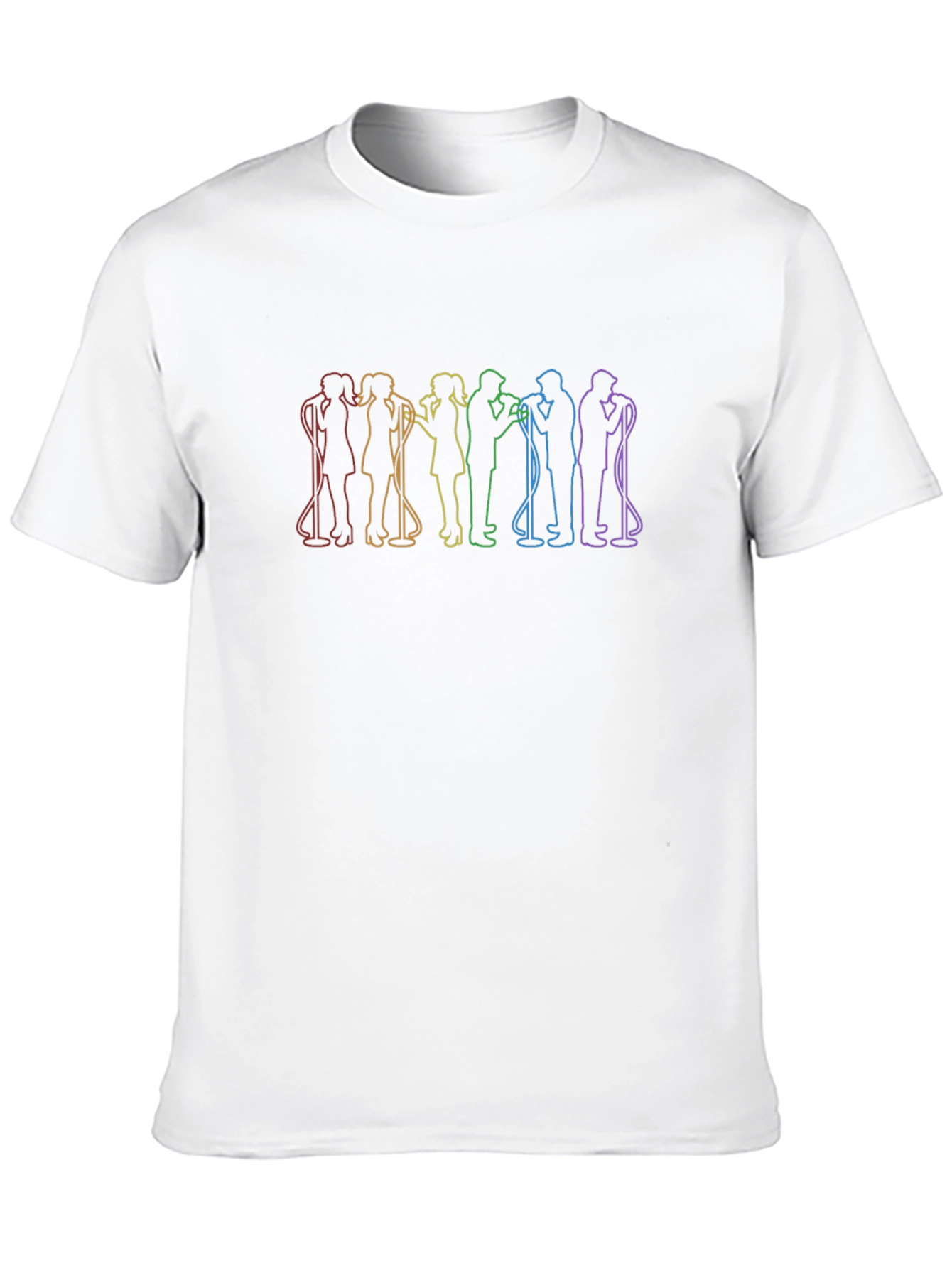 Rainbow Singer Silhouette Black T-Shirt