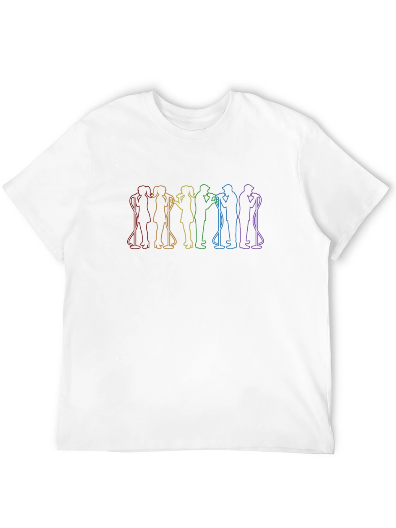 Rainbow Singer Silhouette Black T-Shirt