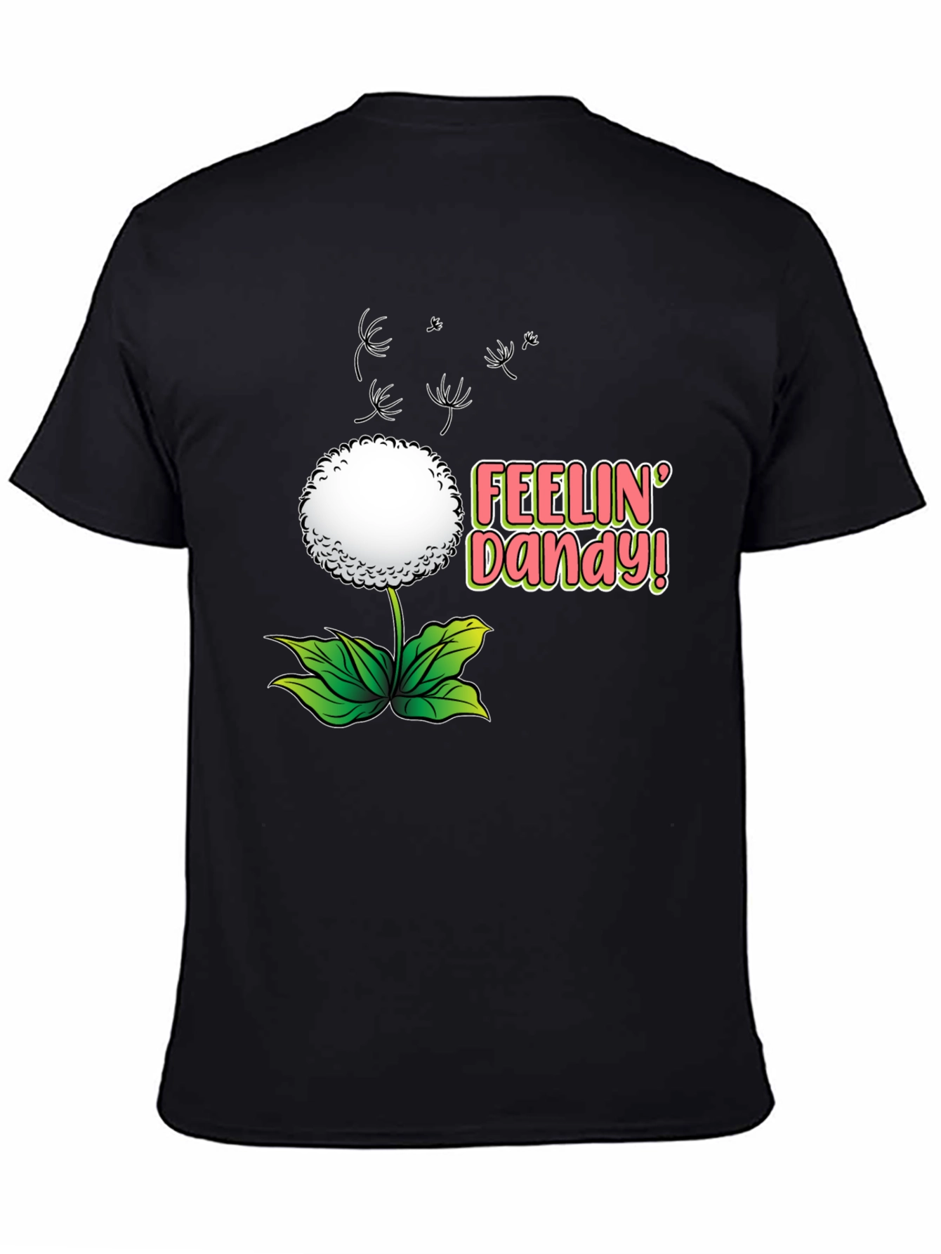 Feelin Dandy T-Shirt - Black Floral Design