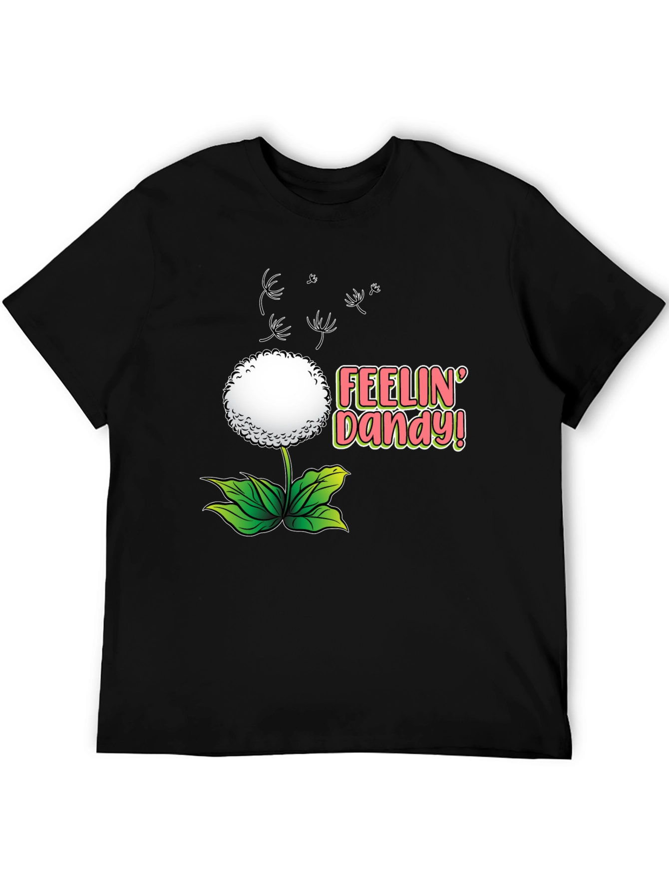 Feelin Dandy T-Shirt - Black Floral Design