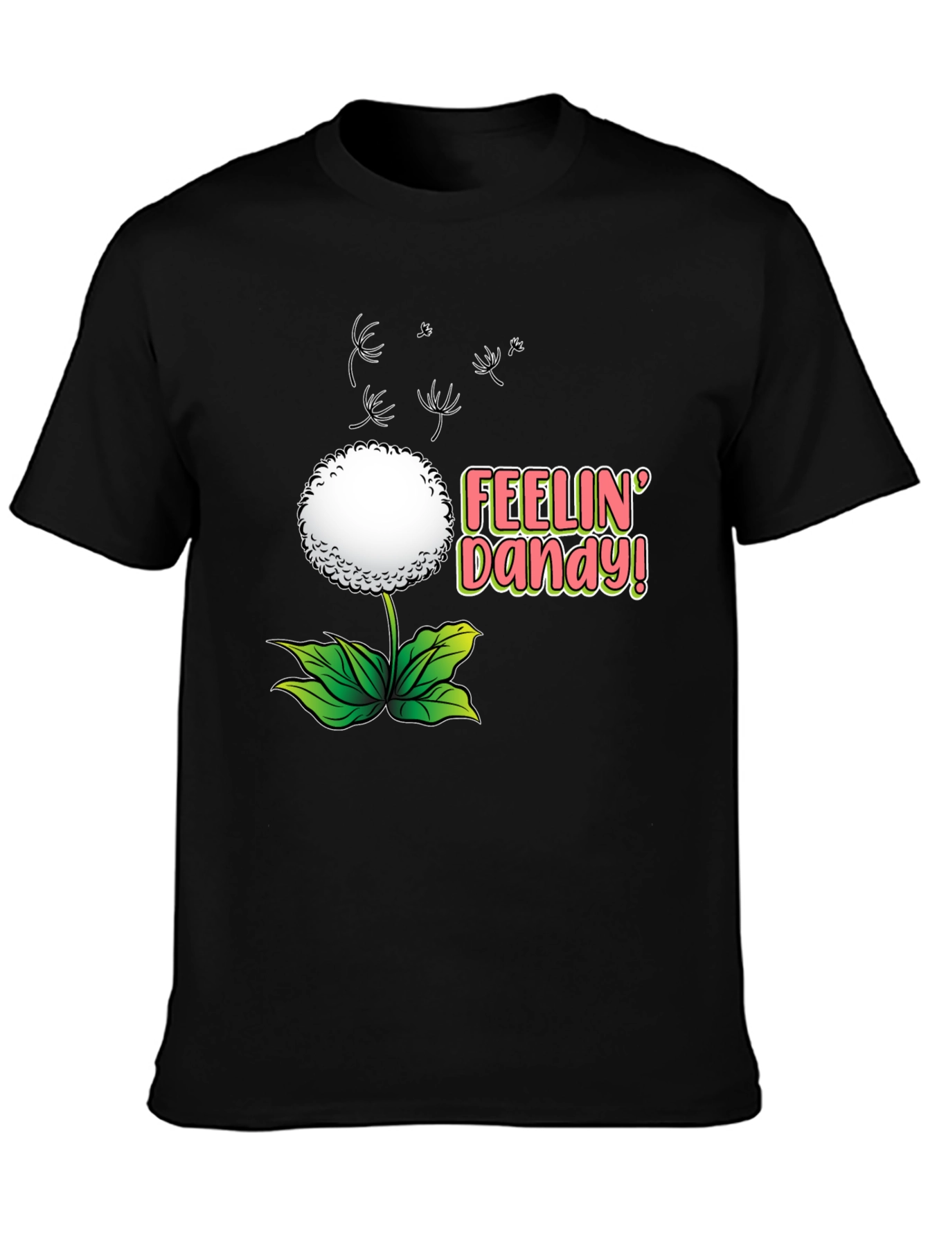 Feelin Dandy T-Shirt - Black Floral Design