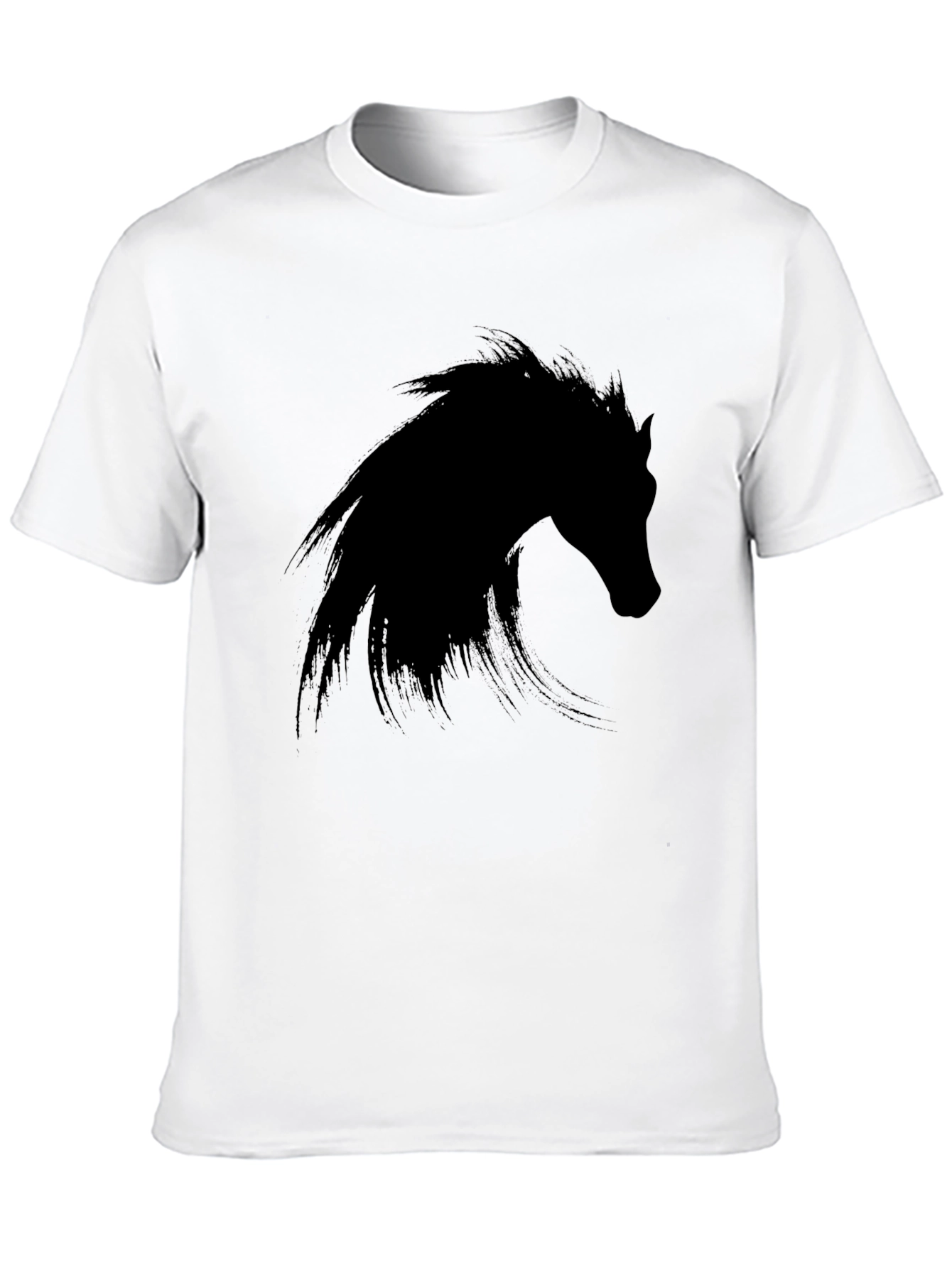 Black Horse Graphic Tee - Mens Fashion