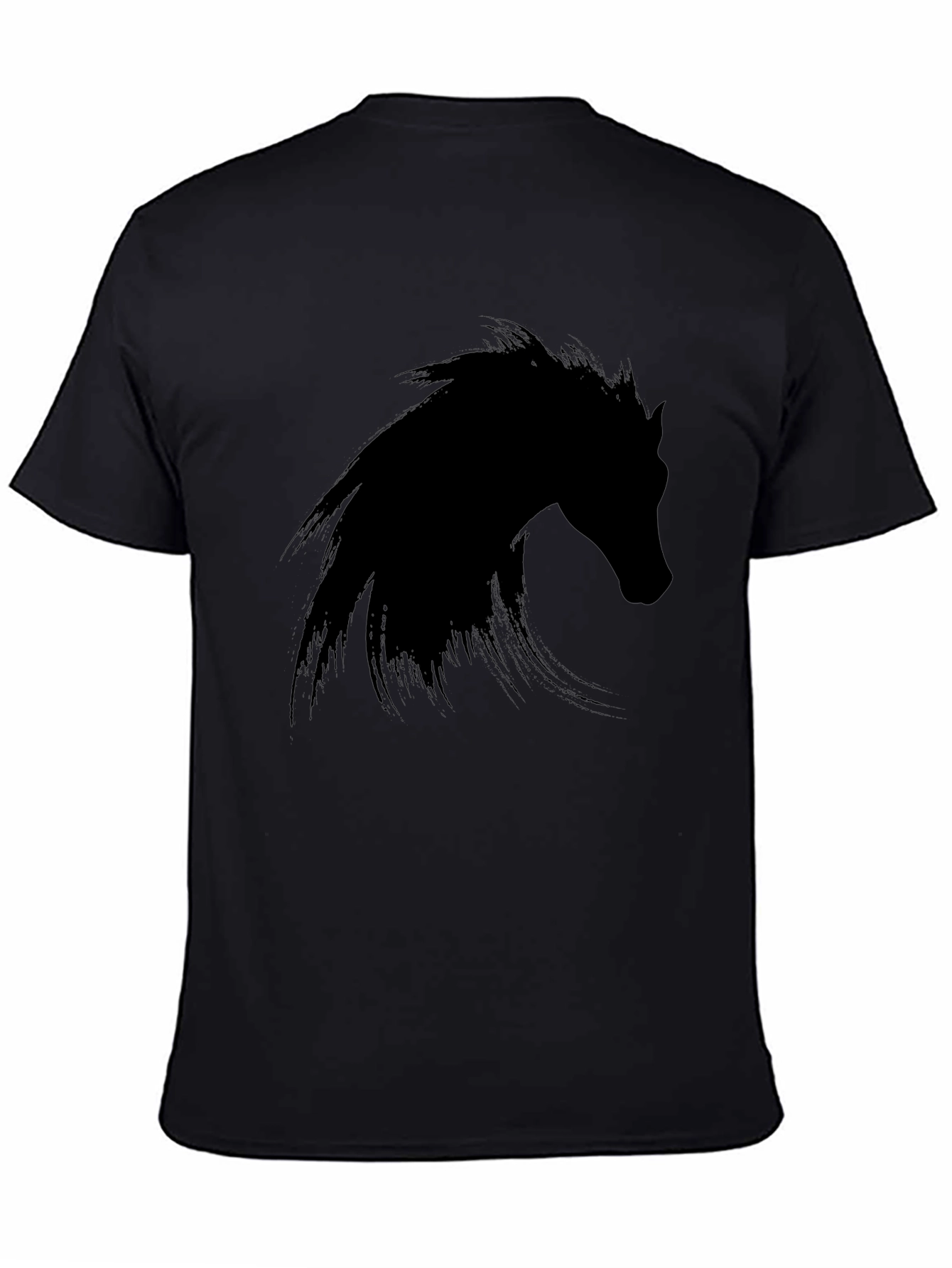 Black Horse Graphic Tee - Mens Fashion