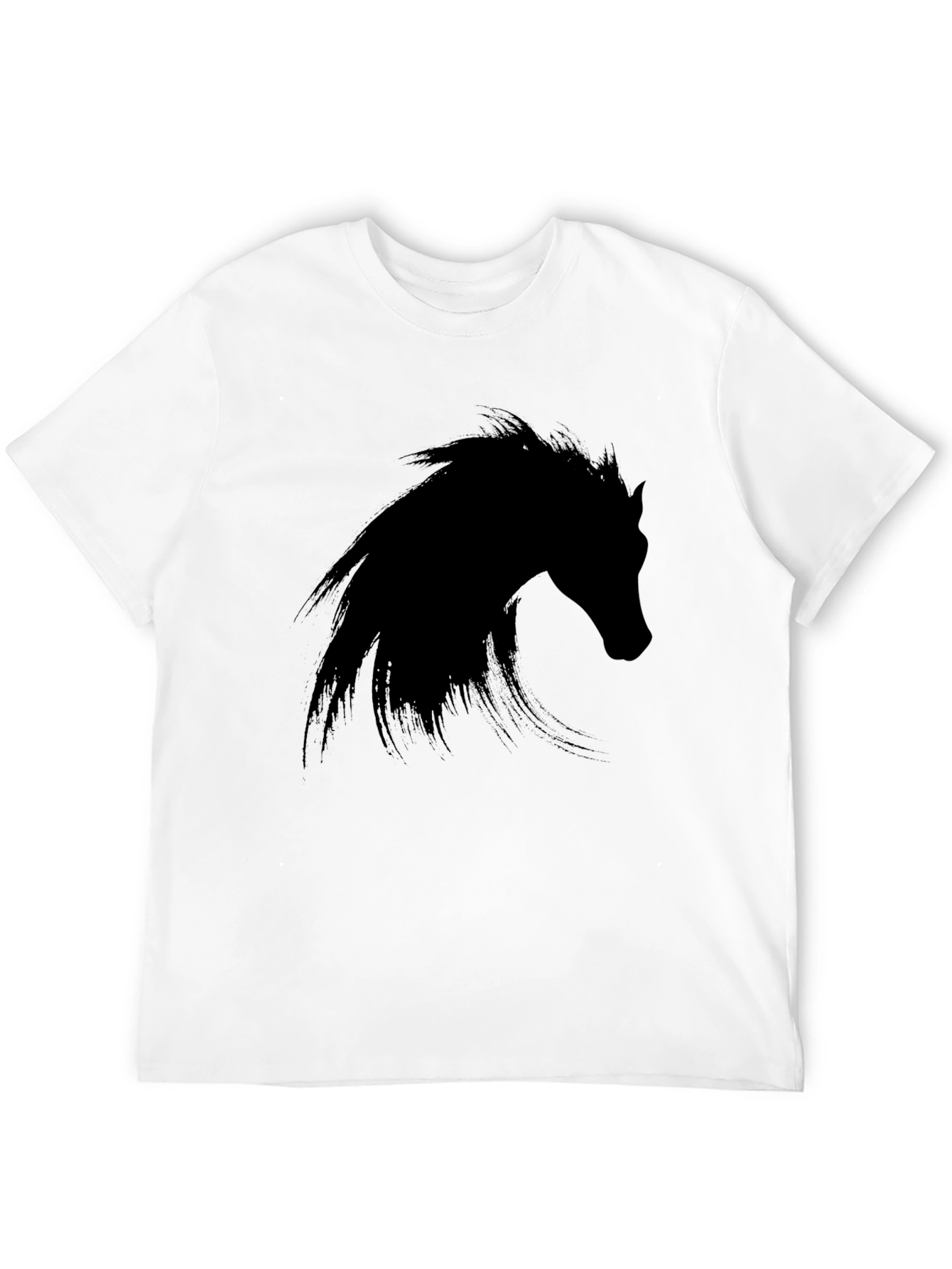 Black Horse Graphic Tee - Mens Fashion