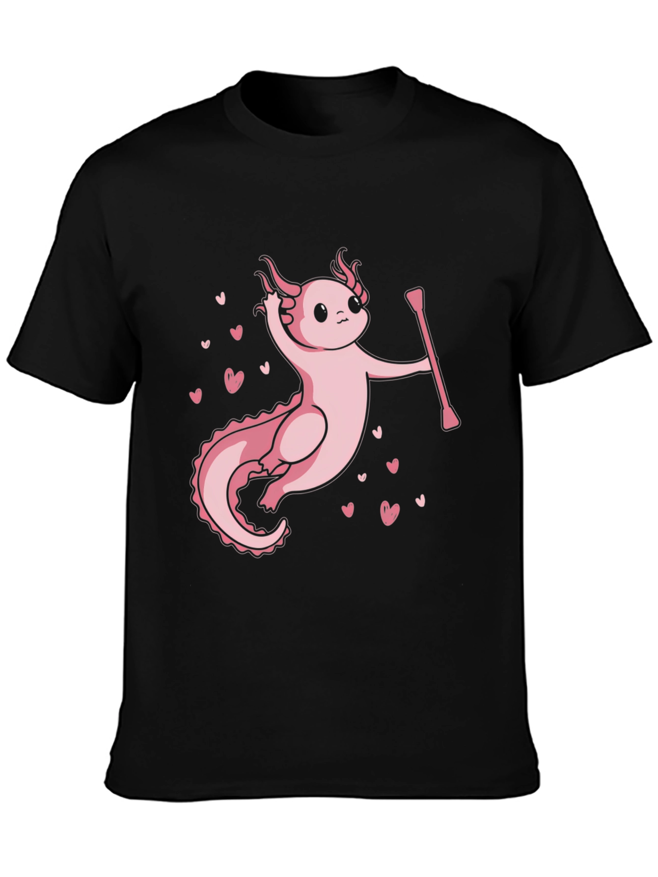 Axolotl Majorette T-Shirt - Cute Pink Salamander