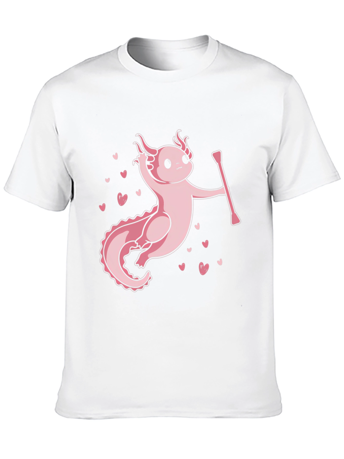 Axolotl Majorette T-Shirt - Cute Pink Salamander