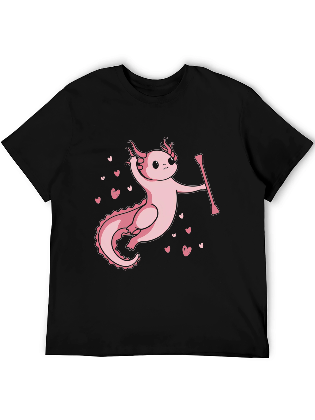 Axolotl Majorette T-Shirt - Cute Pink Salamander