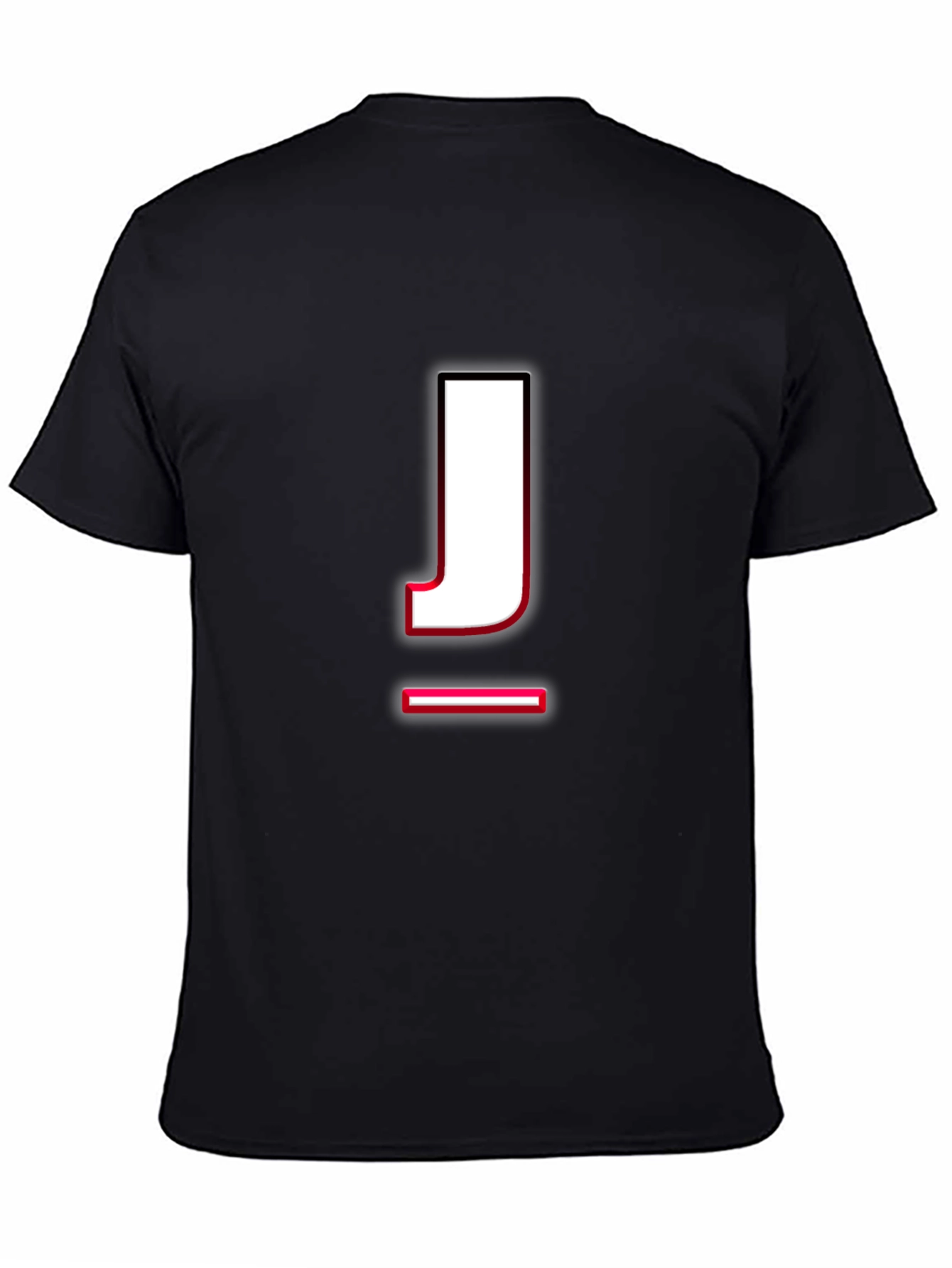Letter J Graphic T-Shirt - Casual Cotton Tee