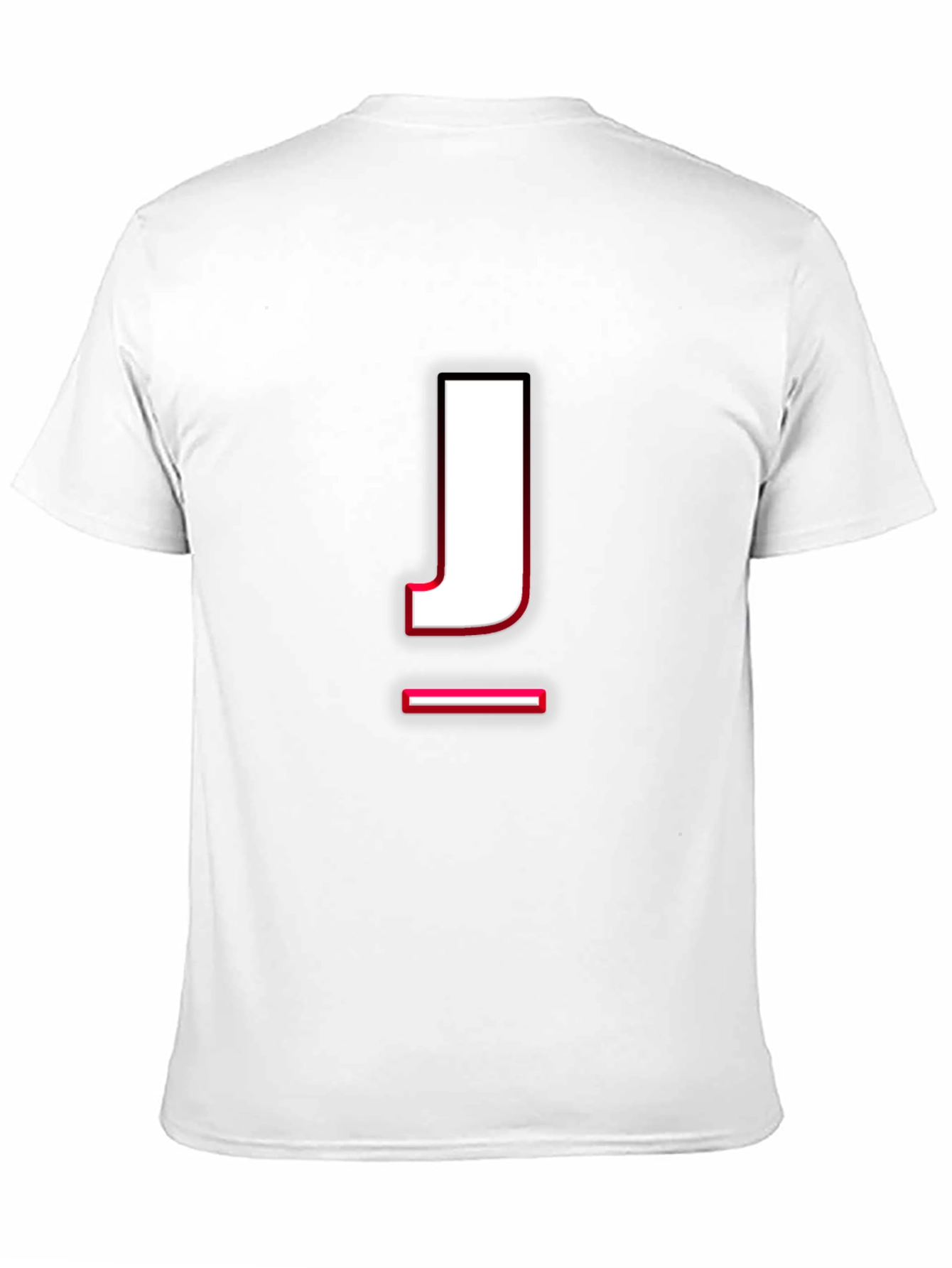 Letter J Graphic T-Shirt - Casual Cotton Tee