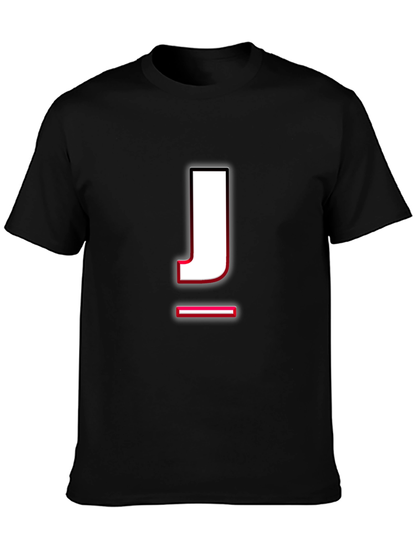Letter J Graphic T-Shirt - Casual Cotton Tee