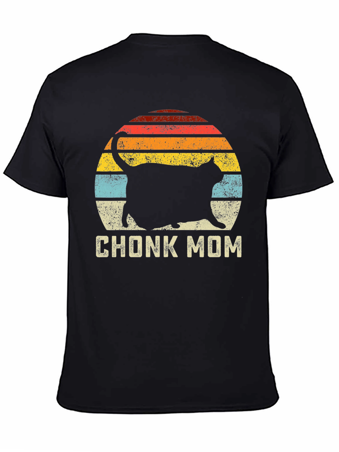 Chonk Mom Cat T-Shirt - Retro Style