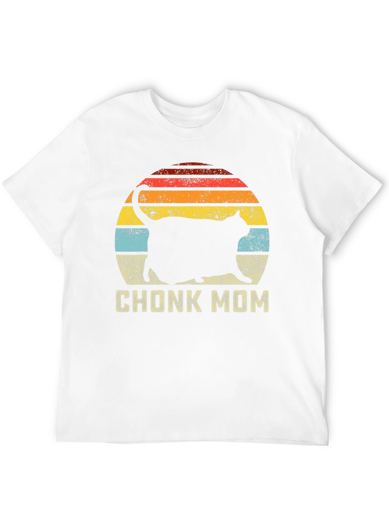 Chonk Mom Cat T-Shirt - Retro Style