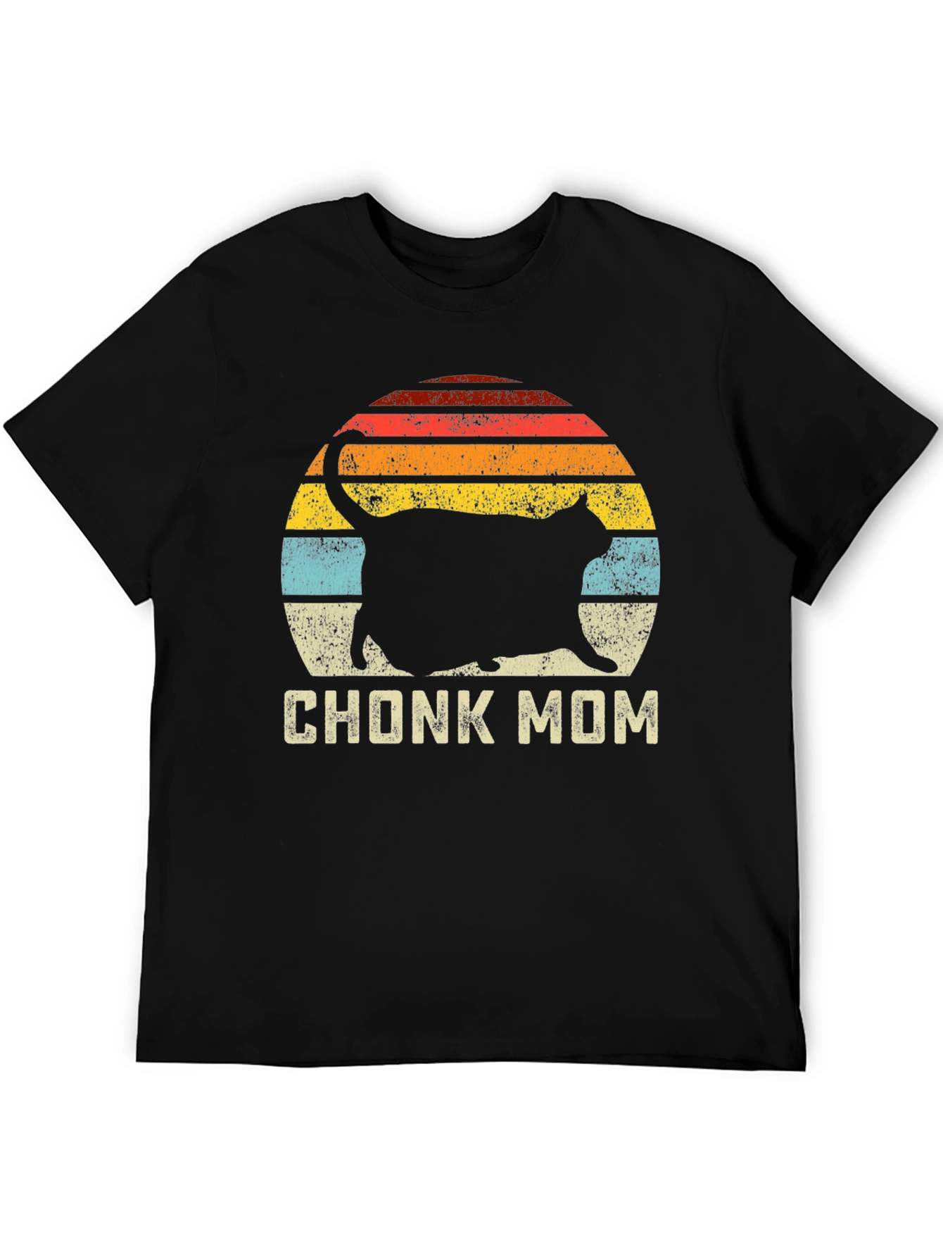 Chonk Mom Cat T-Shirt - Retro Style