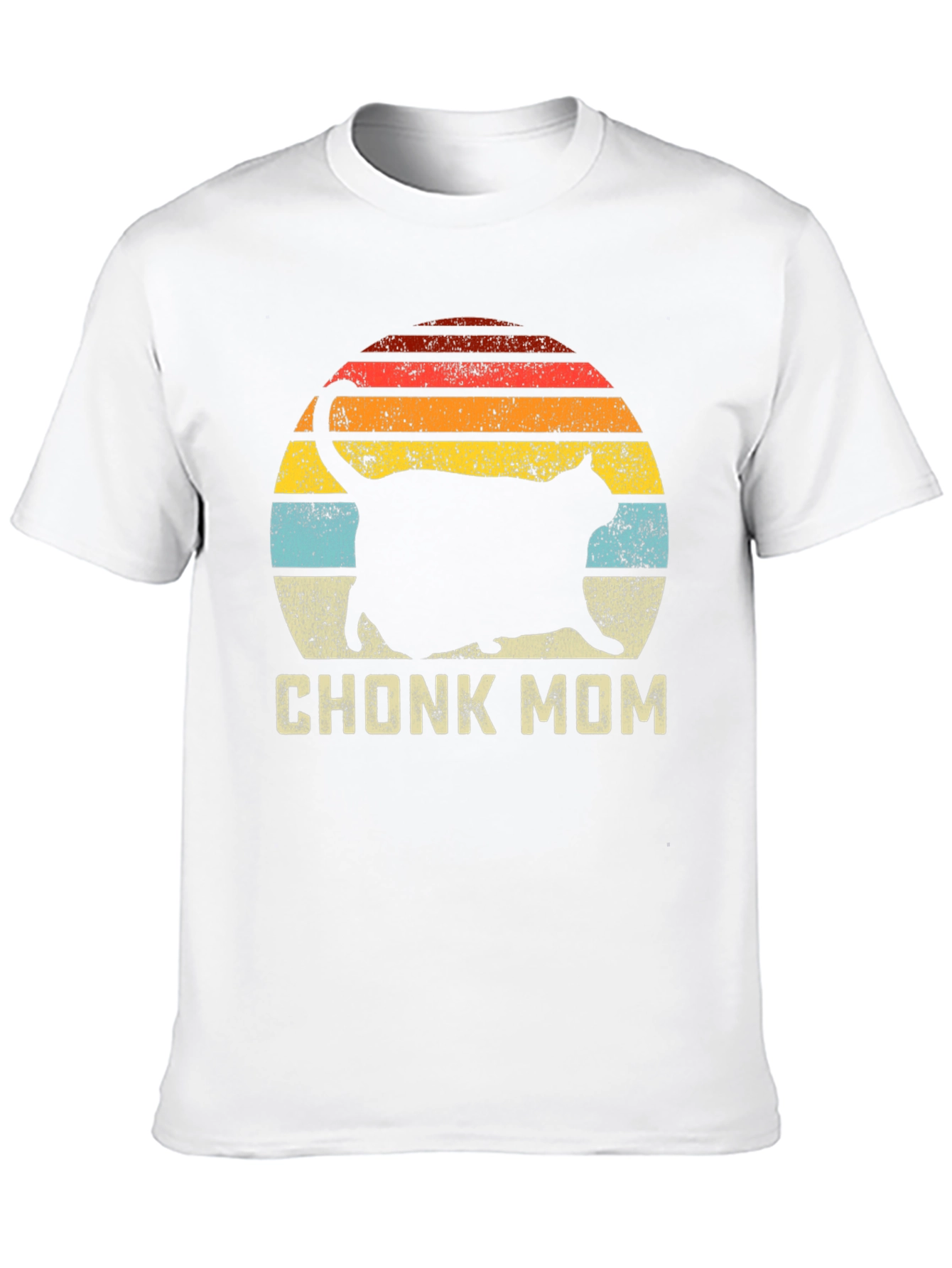 Chonk Mom Cat T-Shirt - Retro Style