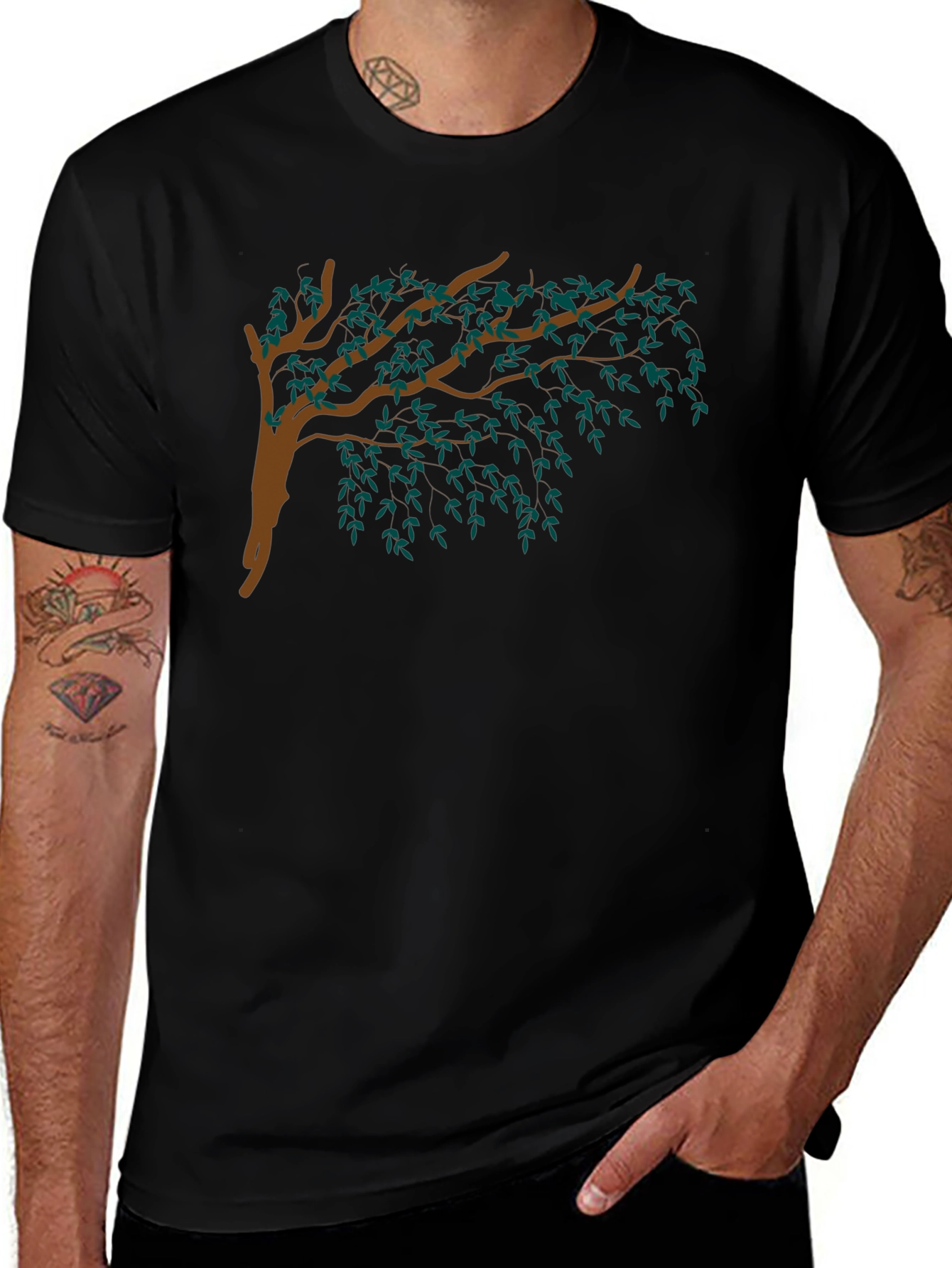 Black Tree Graphic Tee - Stylish & Unique Design