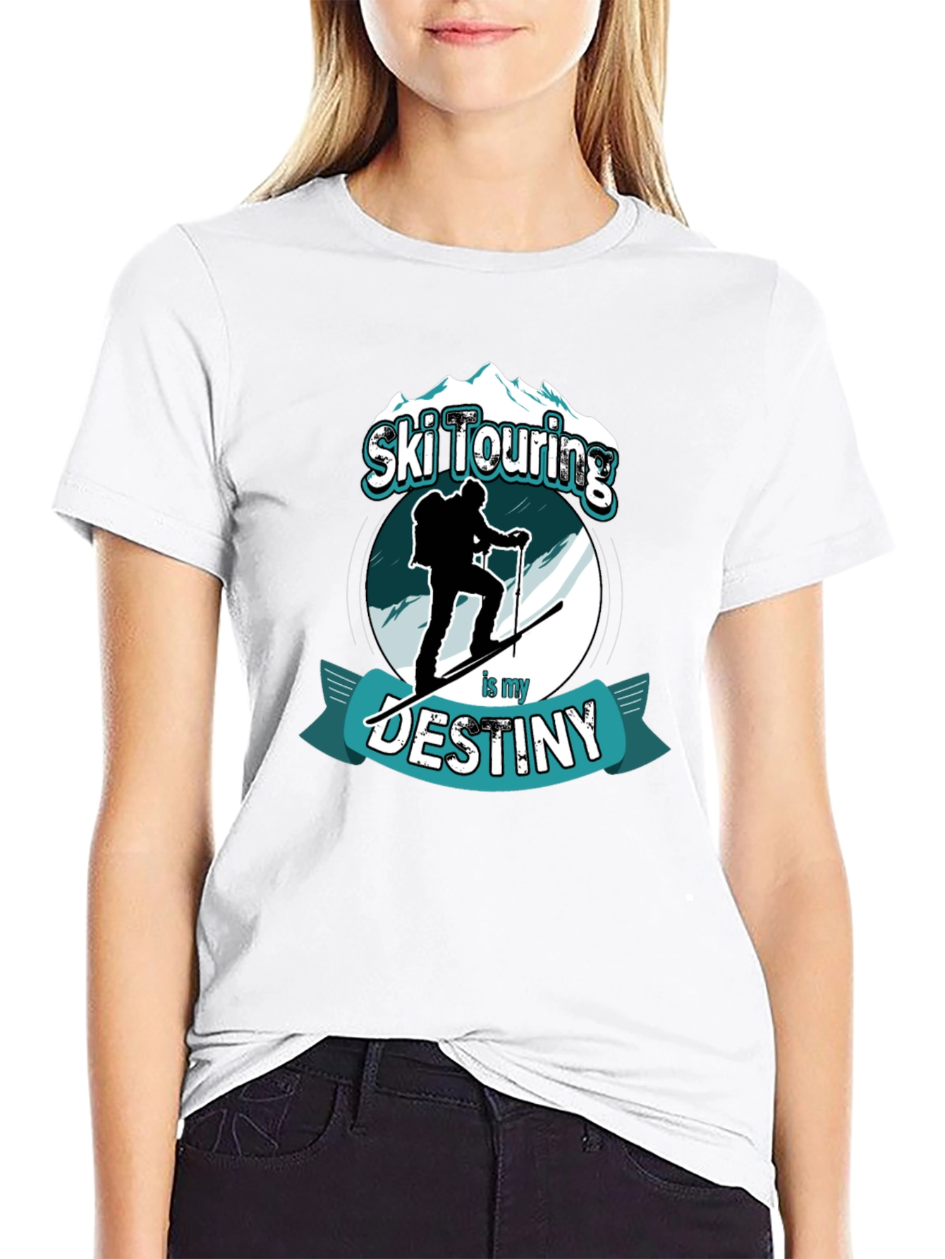 Ski Touring Destiny T-Shirt Black Graphic Tee