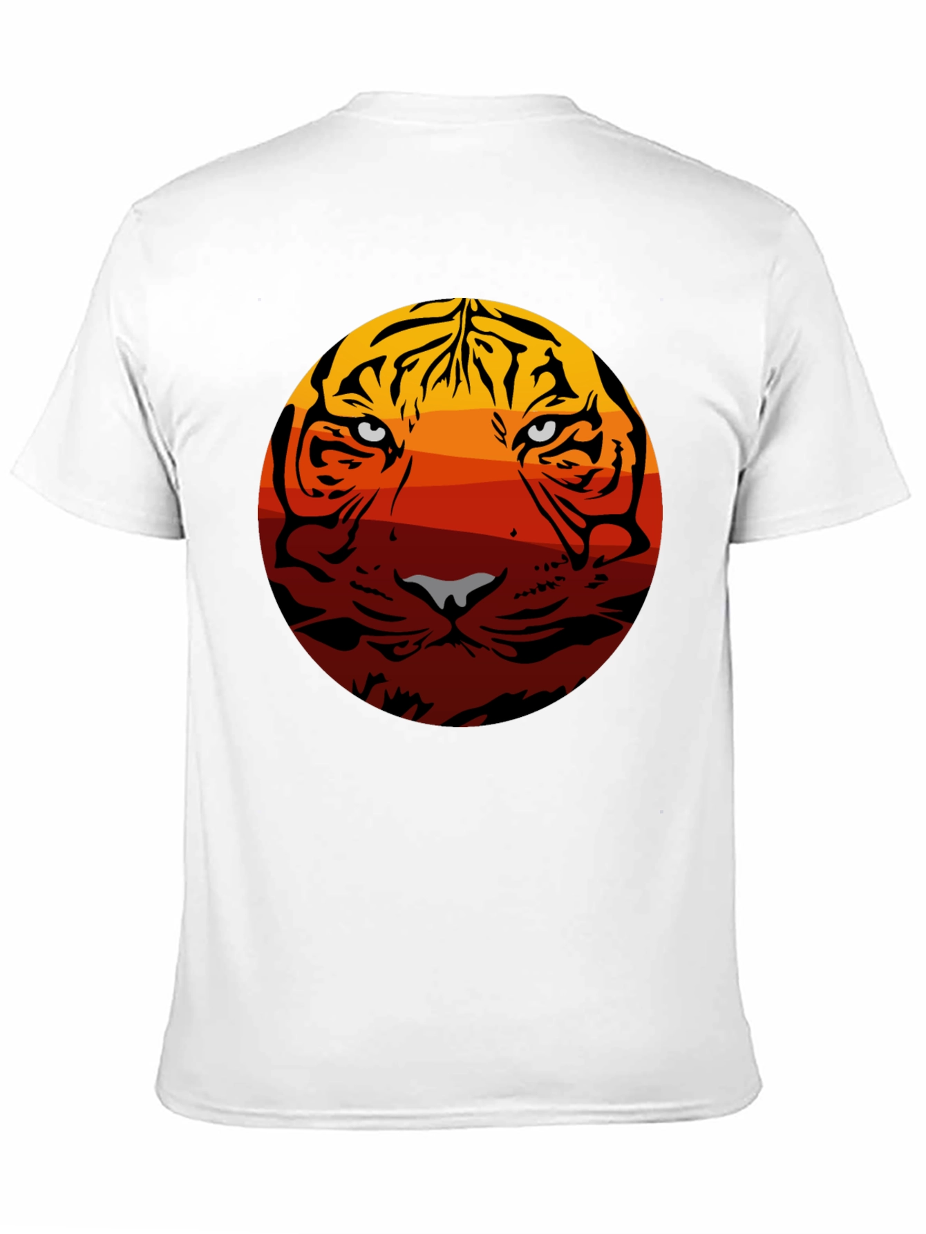 Tiger Sunset Graphic Tee - Black Cotton Blend