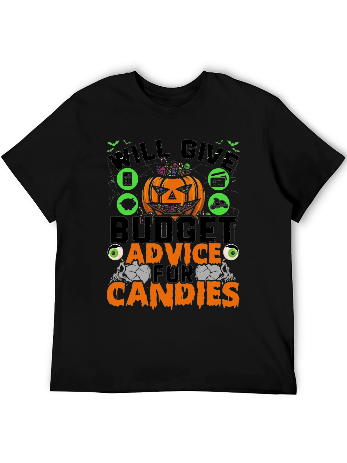 Budget Advice for Candies Halloween Black T-Shirt