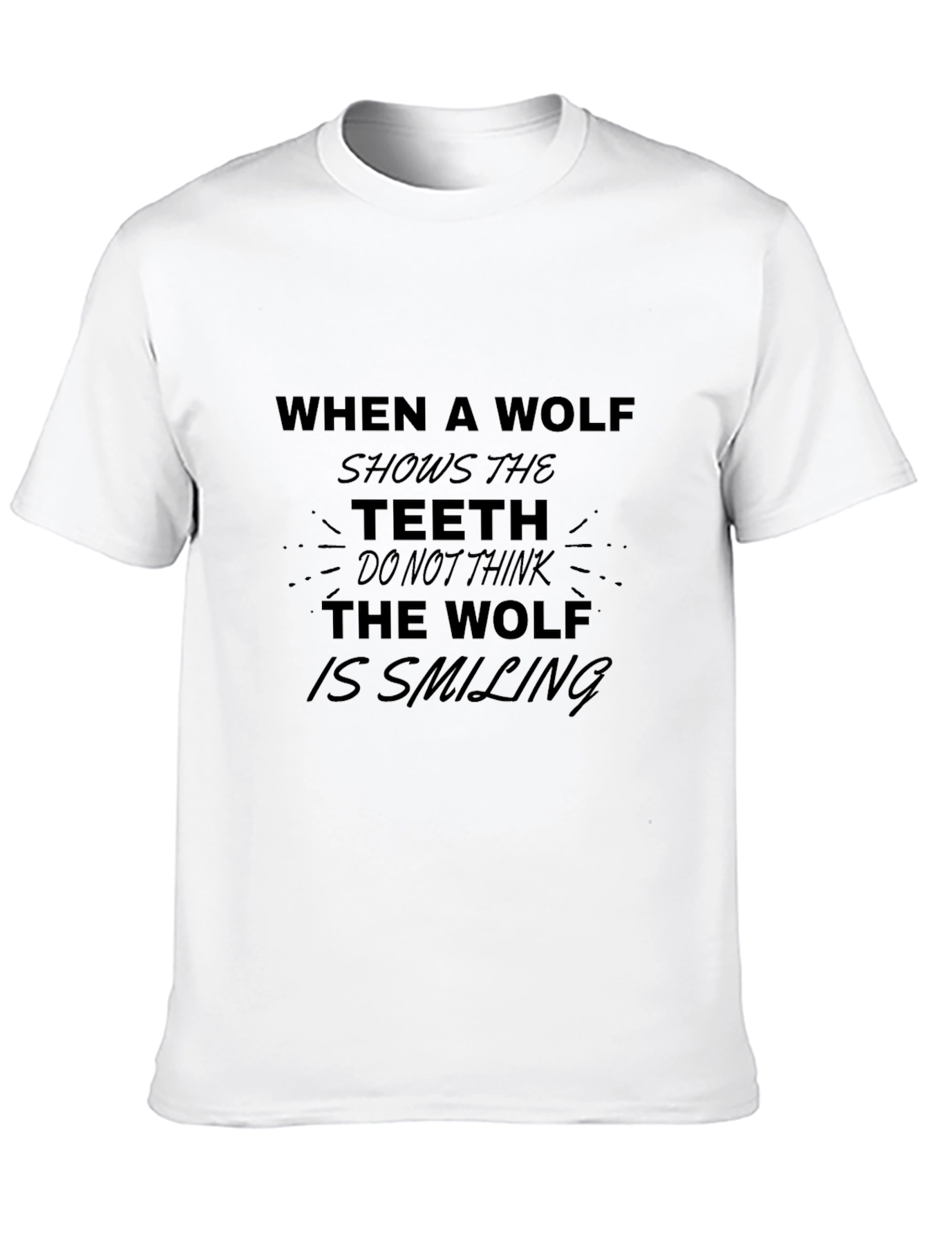 Wolf Teeth Graphic Print Tee