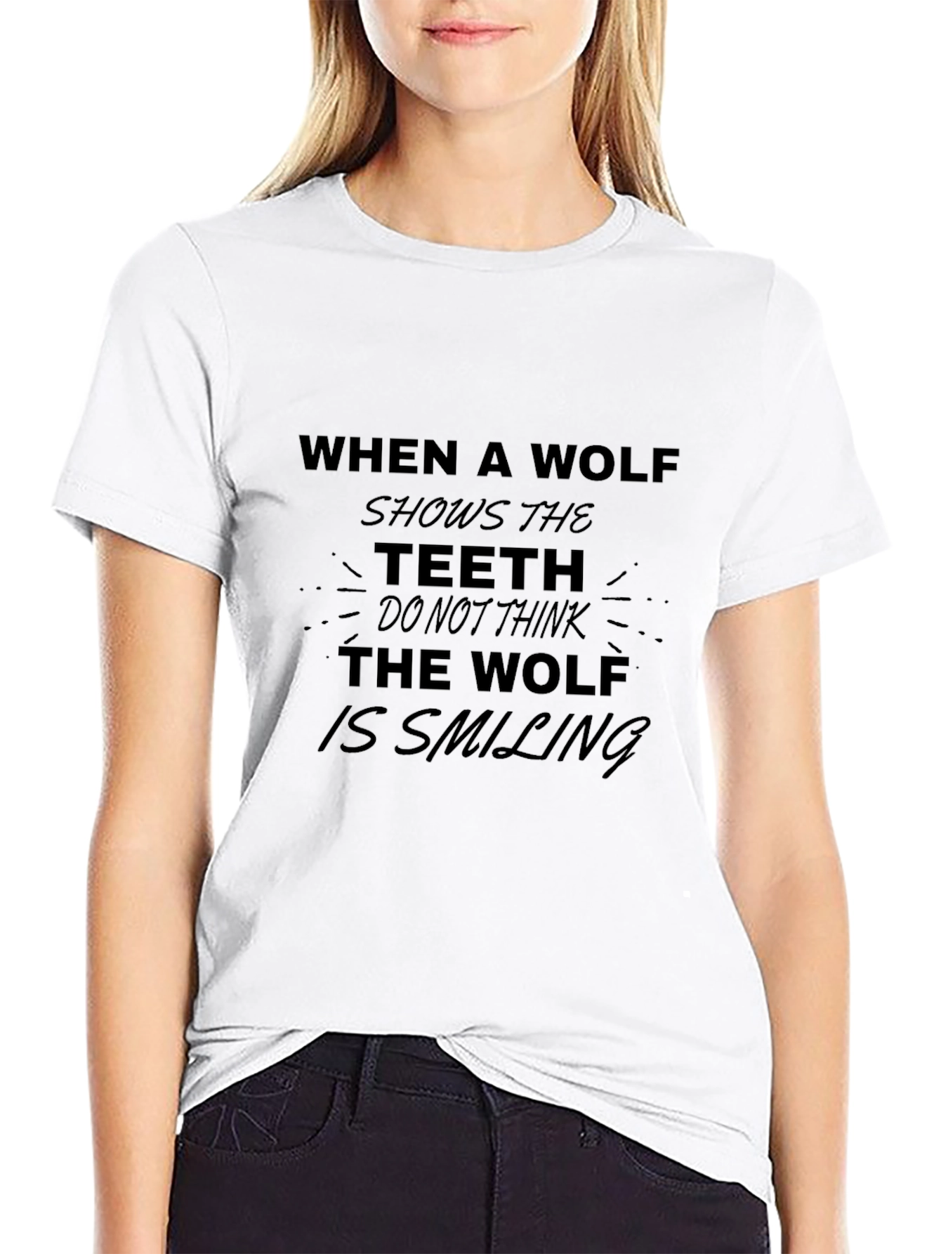 Wolf Teeth Graphic Print Tee